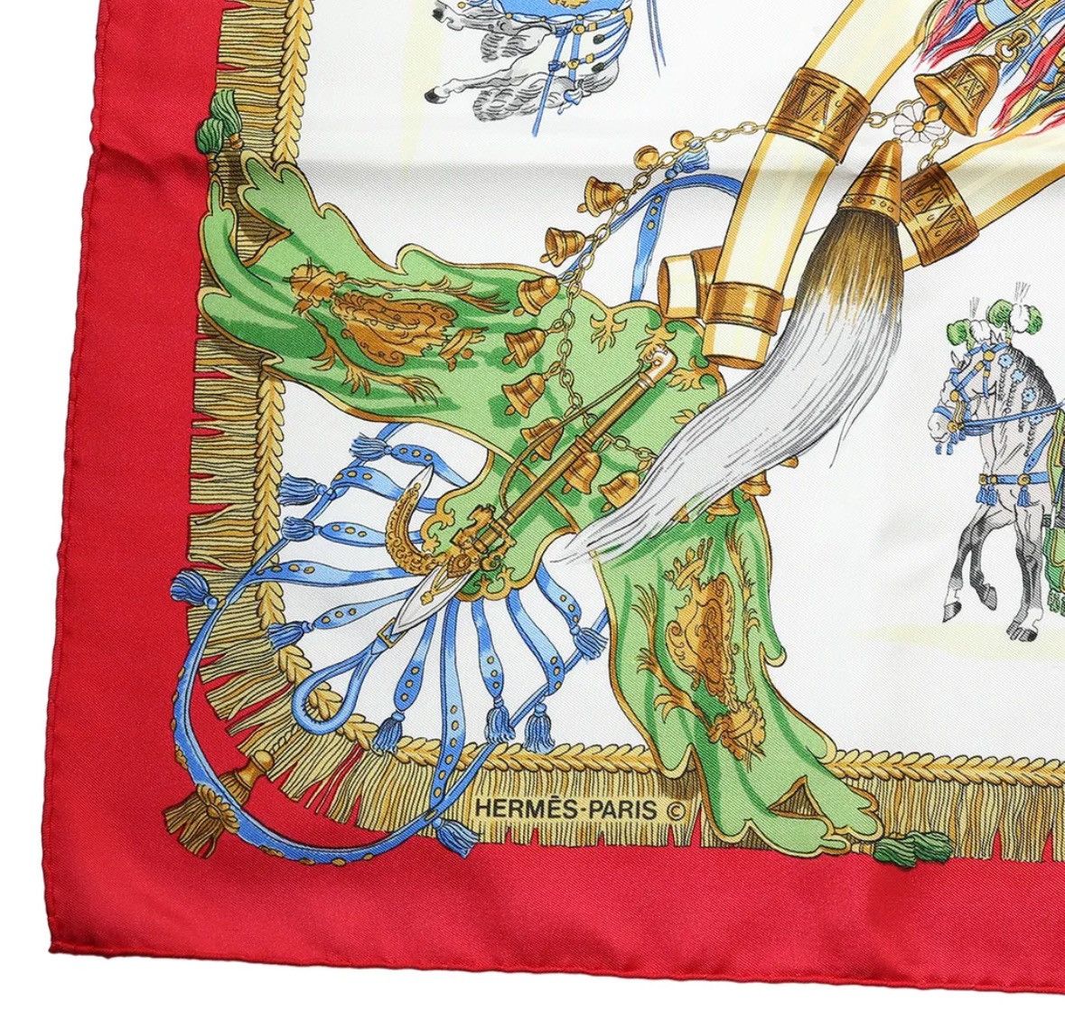 Designer × Hermes HERMÈS Carre 90 Caparacons de la France et de L'Inde Silk Size ONE SIZE - 5 Thumbnail