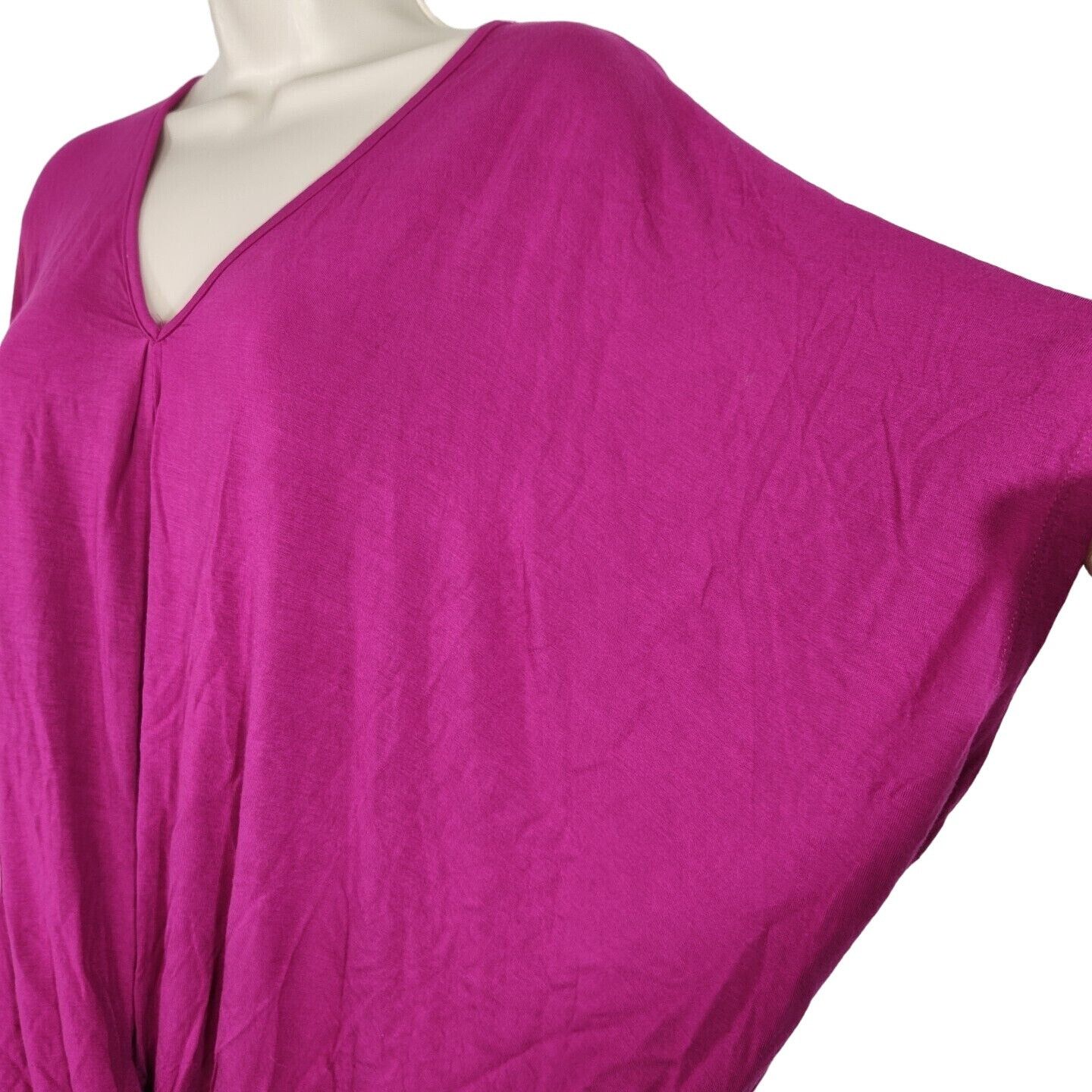 Other Umgee Fuchsia Purple V-neck Knotted Front Knit Top Size S Size S / US 4 / IT 40 - 3 Thumbnail