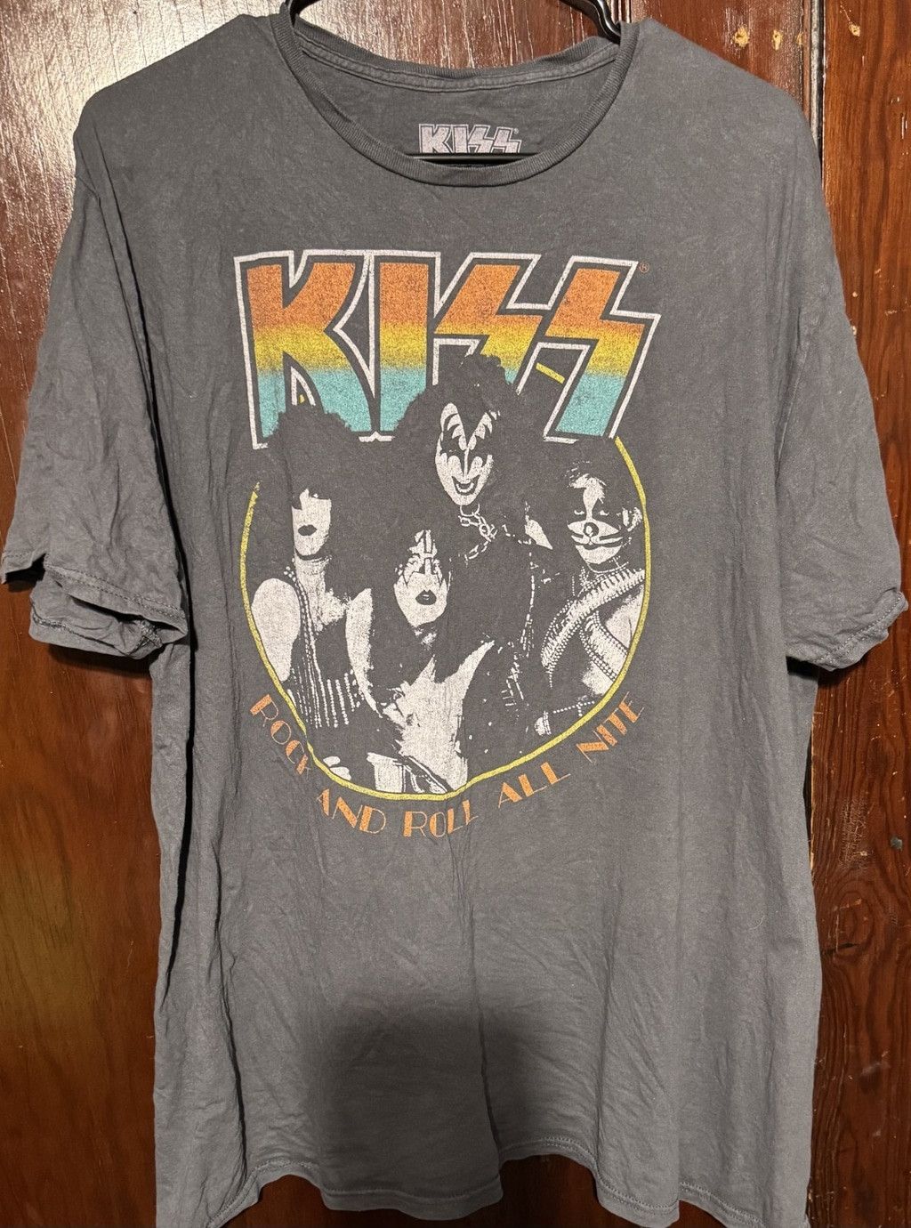 Gildan Kiss Rock and Roll All Nite t-shirt Gray Men's size XXL Size US XXL / EU 58 / 5 - 1 Thumbnail