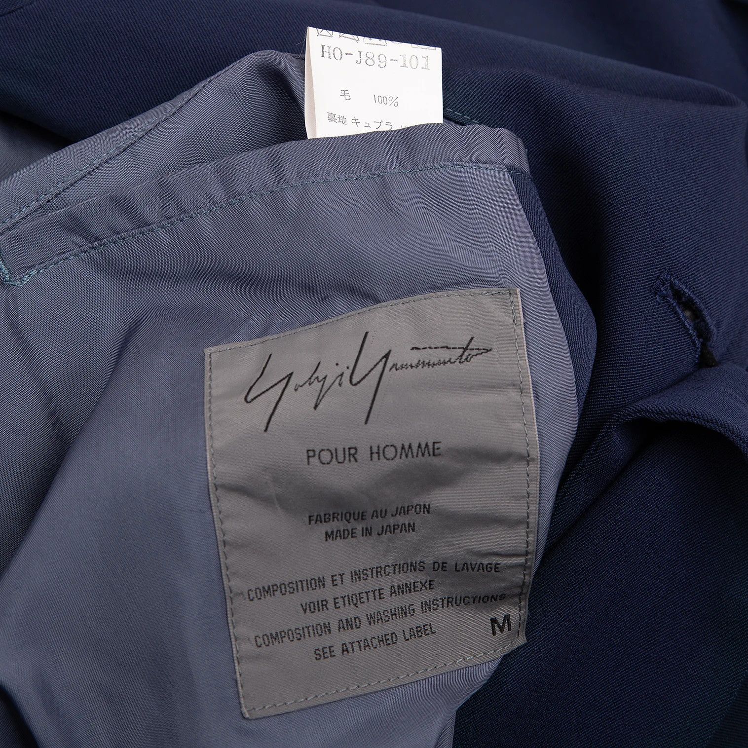Yohji Yamamoto Yohji Yamamoto Summer Wool Tailored Jacket Blue M Size US M / EU 48-50 / 2 - 18 Thumbnail