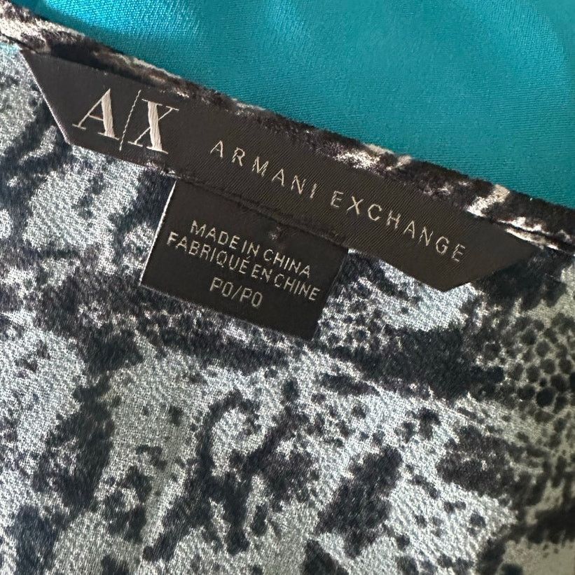 Armani Exchange Armani Exchange Teal Reversible Mini Dress Keyhole Trim Size XS / US 0-2 / IT 36-38 - 7 Thumbnail