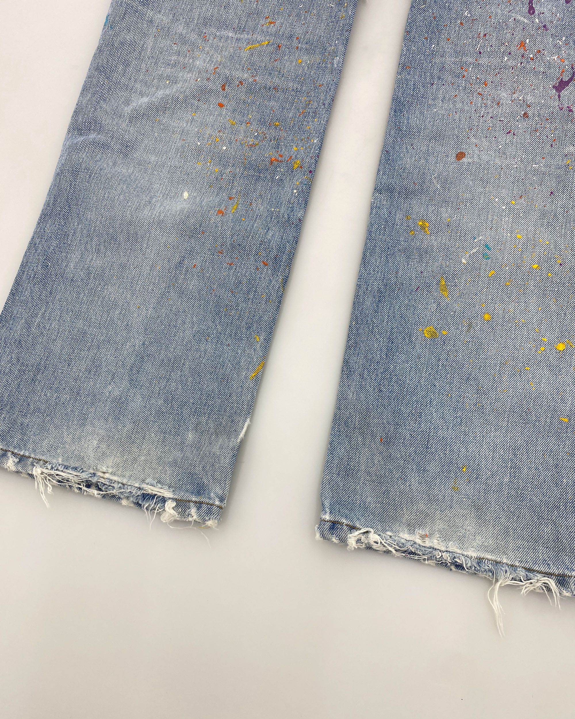 Helmut Lang 2000s Custom Painter Low Waist Boot Cut Fit Vintage Denim Size US 32 / EU 48 - 7 Thumbnail