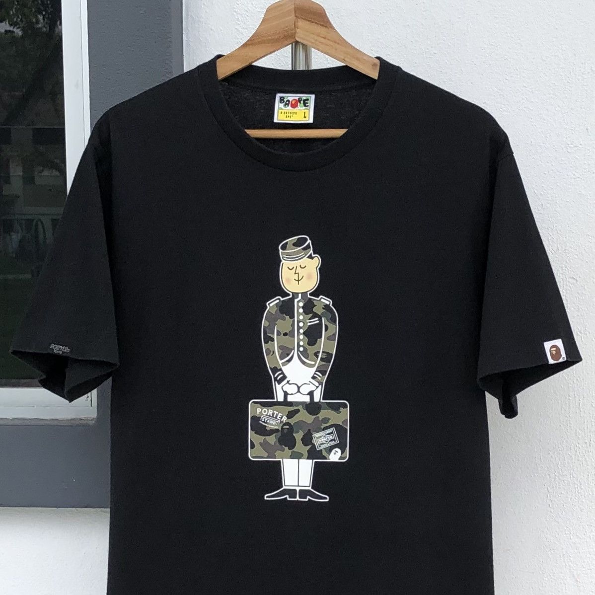 Bape × Porter OG BAPE x Porter Stand Tee Black Short Sleeve Size US L / EU 52-54 / 3 - 2 Thumbnail