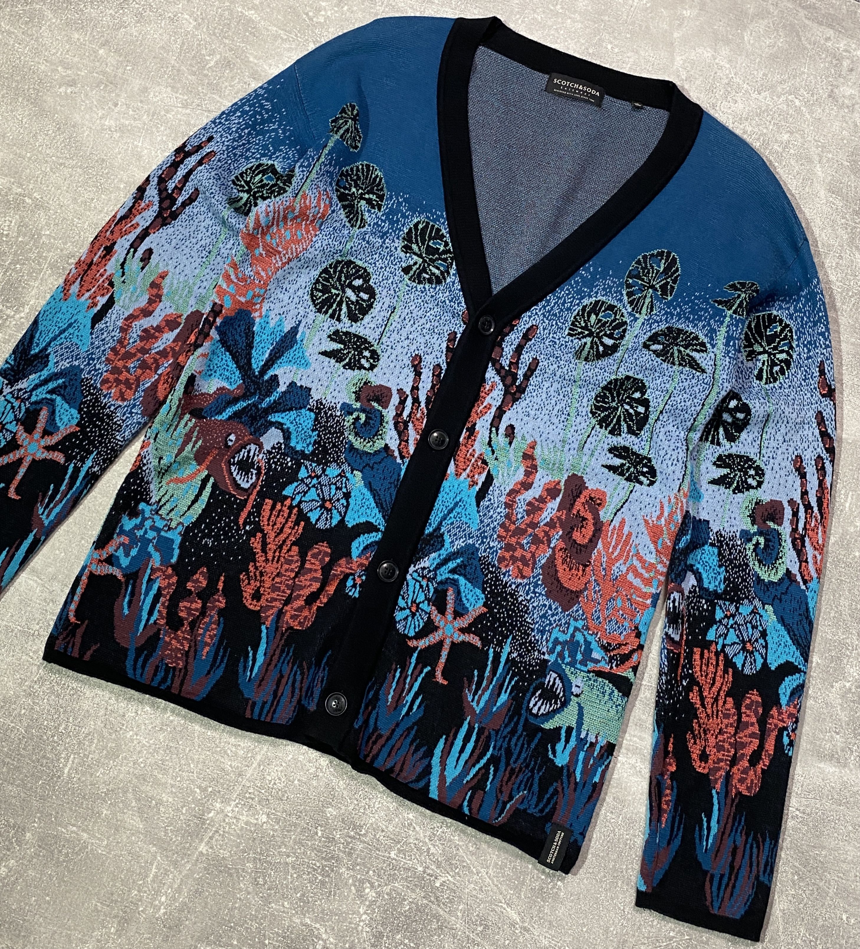 Scotch & Soda Scotch & Soda Underwater World Cardigan Knit Sweater Size US M / EU 48-50 / 2 - 6 Thumbnail