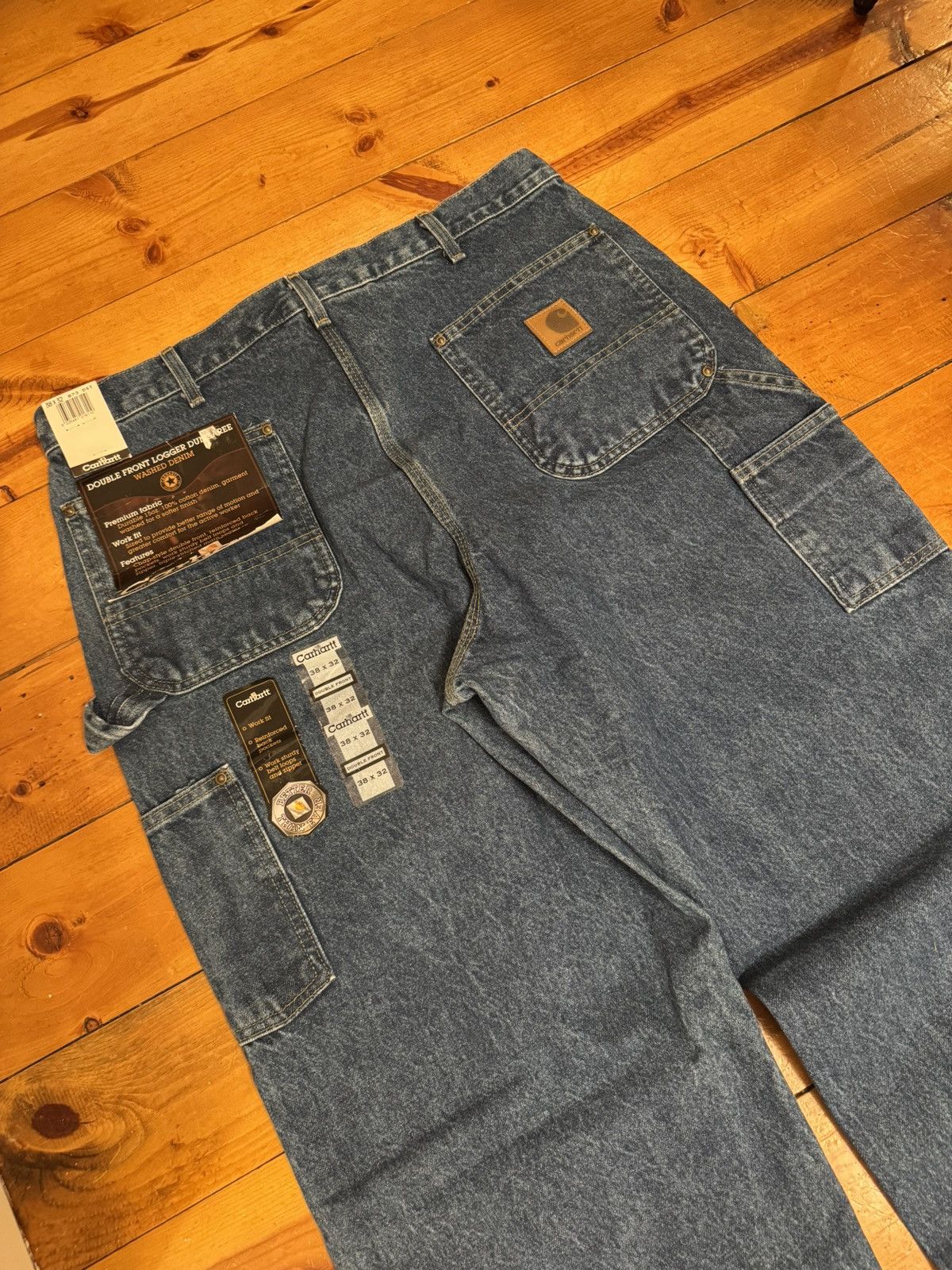 Carhartt Vtg Y2k DSWT B73 DST Carhartt Denim Double Knee Pants. 38x32 Size US 38 / EU 54 - 6 Thumbnail