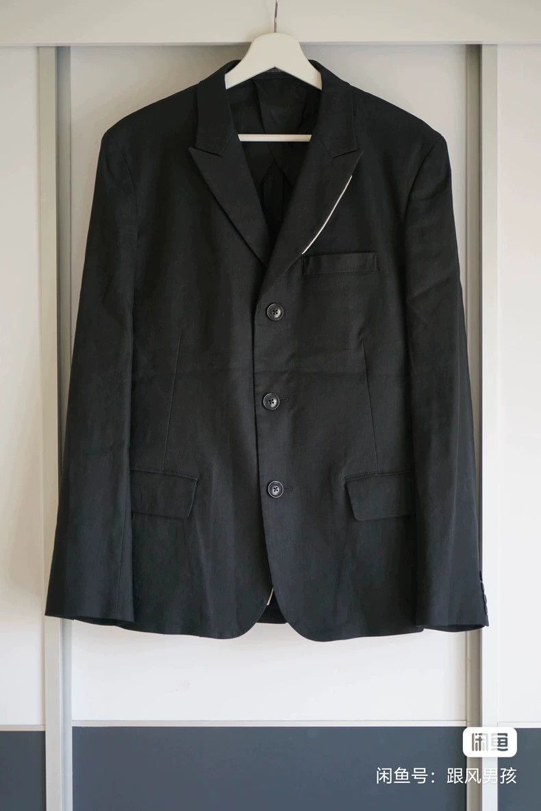 Yohji Yamamoto Yohji Yamamoto size 3 16ss agent white line gun collar bla Size 38S - 1 Thumbnail