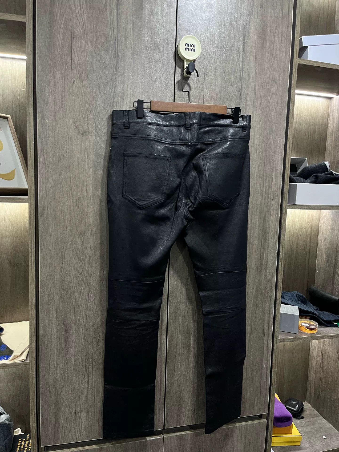 Saint Laurent Paris Saint Laurent Distressed Leather Pants Size US 34 / EU 50 - 5 Thumbnail