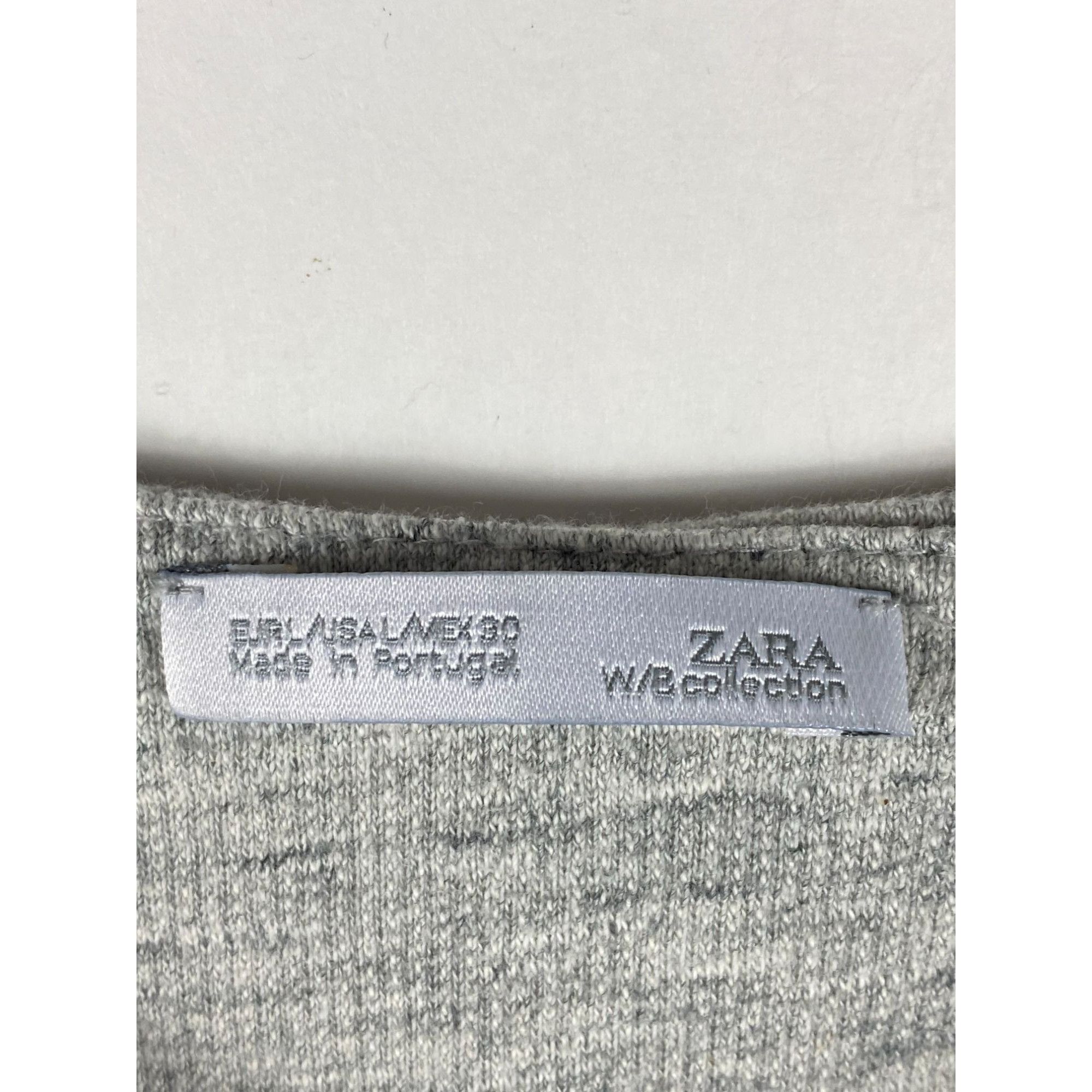 Zara Zara W/B Collection Knitted Bottom Trim Shirt Dress Gray/Off Size L / US 10 / IT 46 - 3 Thumbnail