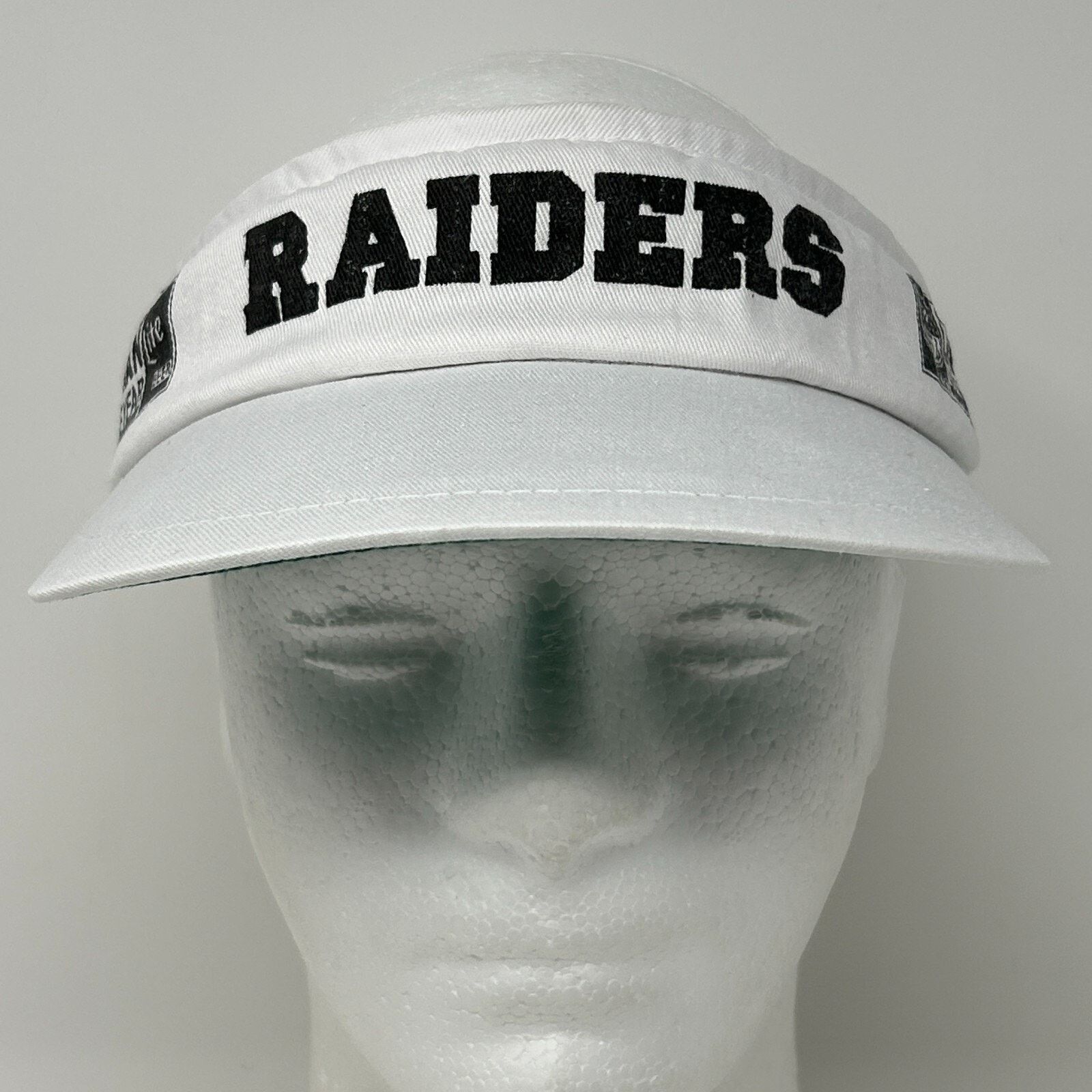 Vintage Vintage Las Vegas Raiders Visor Hat Cap 80s White Lineman Size ONE SIZE - 2 Thumbnail