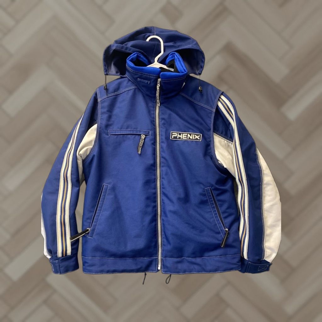 PHENIX Jacket Women Ski Snowboard Hooded Blue Black 8 Size Motorcycle
