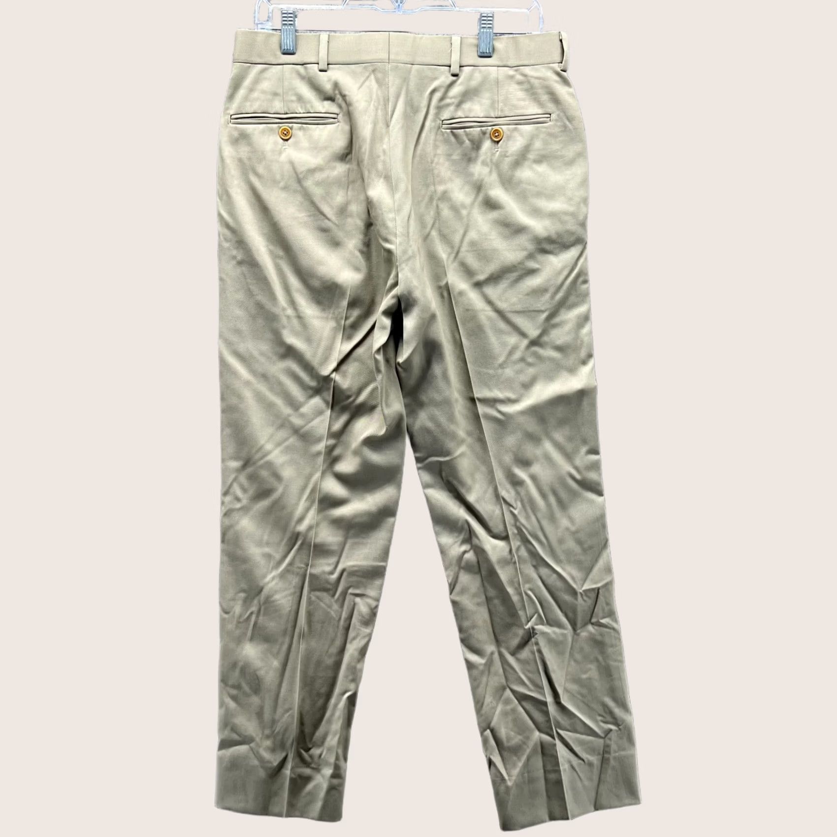 Brooks Brothers VINTAGE Brooks Brothers Pants Men 32x32 Beige Chino Pleated Trousers Regent Size US 32 / EU 48 - 1 Thumbnail