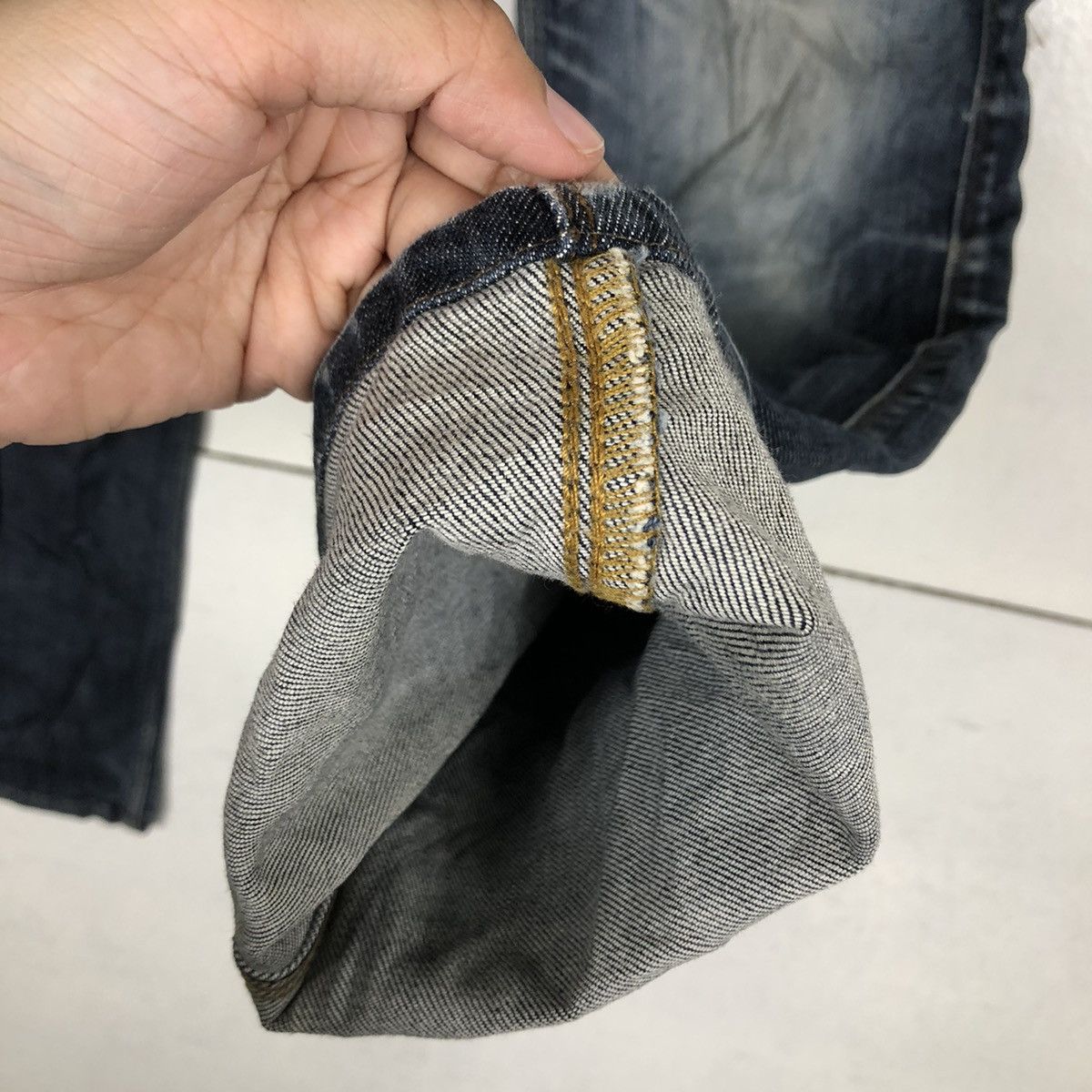 Issey Miyake 🔥RARE DISTRESSED DENIM JEANS NICOLE CLUB ISSEY MIYAKE Size US 33 - 12 Thumbnail