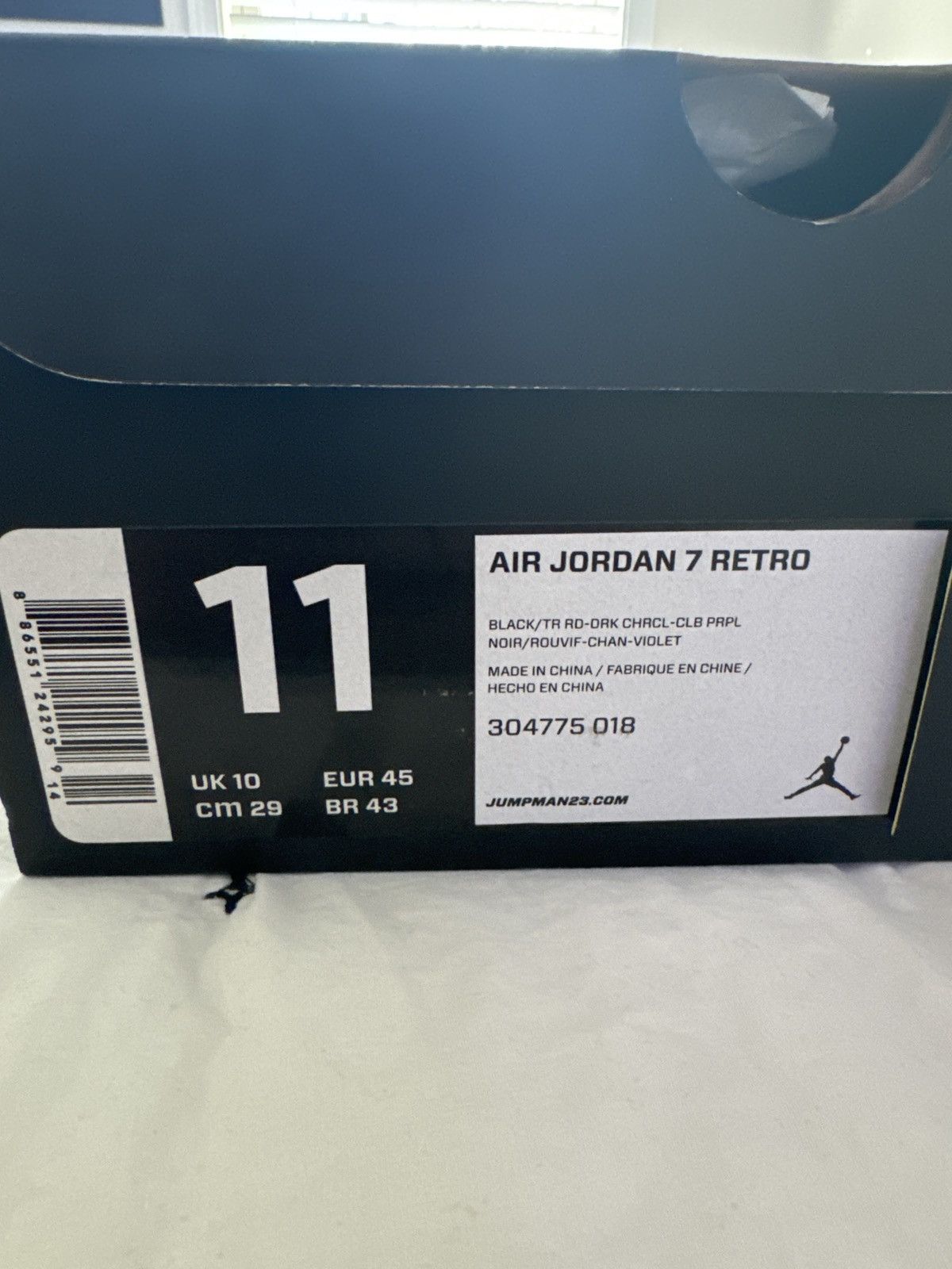 Jordan Brand × Nike Air Jordan 7 Retro Raptors 2012 Size US 11 / EU 44 - 7 Thumbnail