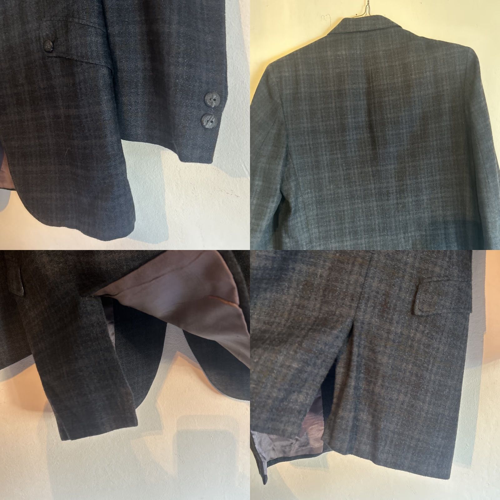 Vintage VINTAGE Sears Roebuck Oxford Blazer Men's Small Blue Wool Plaid Academia 38r USA Mens Size 38R - 8 Thumbnail