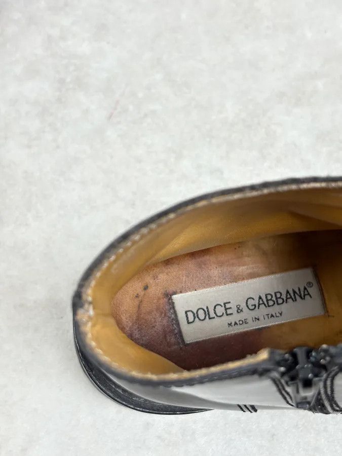 Dolce & Gabbana Dolce & Gabbana Black Minimalist Leather Boots Size US 7 / EU 40 - 10 Thumbnail