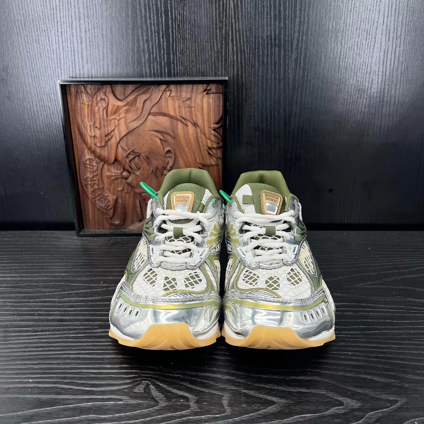 Bottega Veneta BV Orbit Sneaker White/Green 41 99NewWithBox Size US 8 / EU 41 - 4 Thumbnail