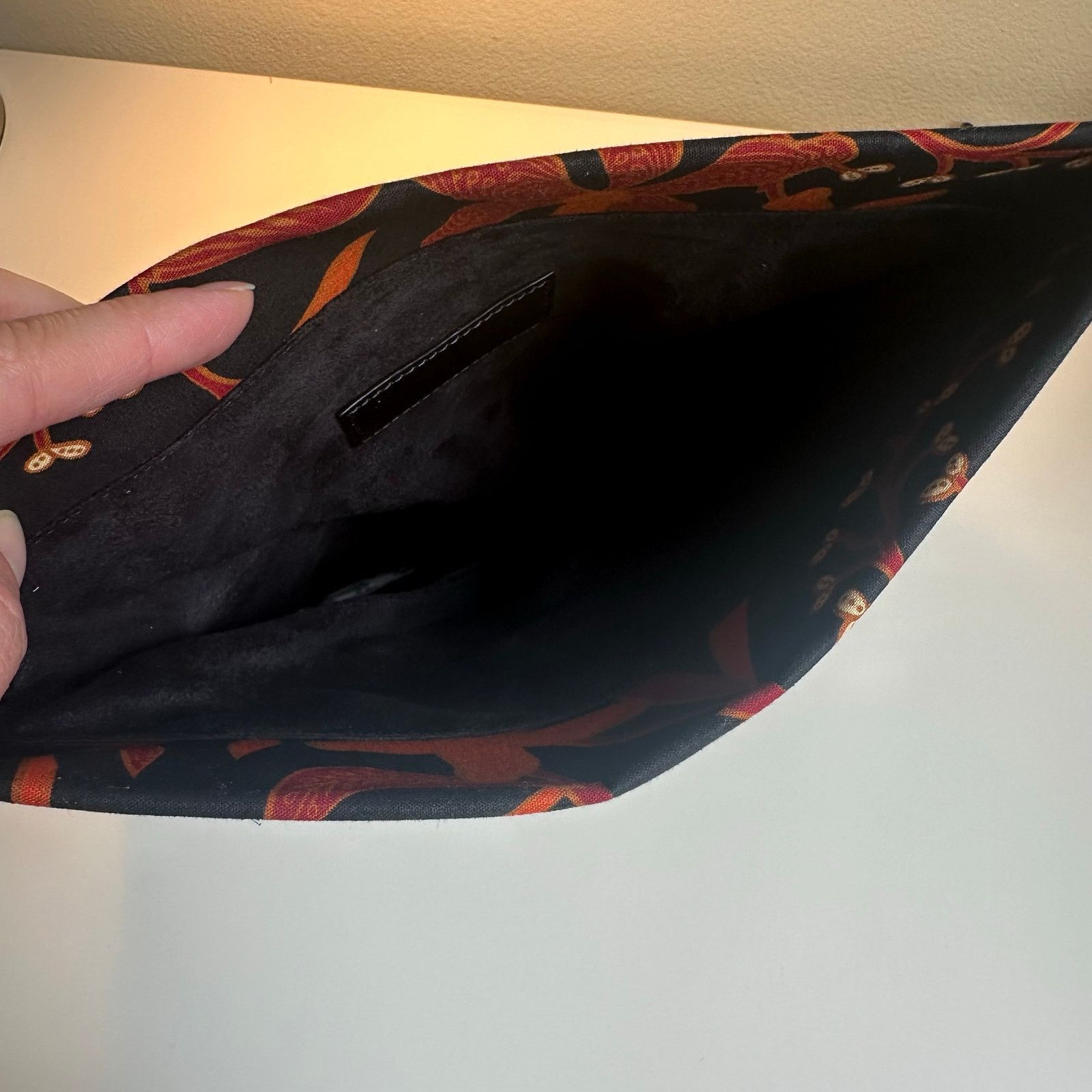 Other Clutch Envelope Fold Over Genuine Leather Batik Print Lined Size ONE SIZE - 4 Thumbnail