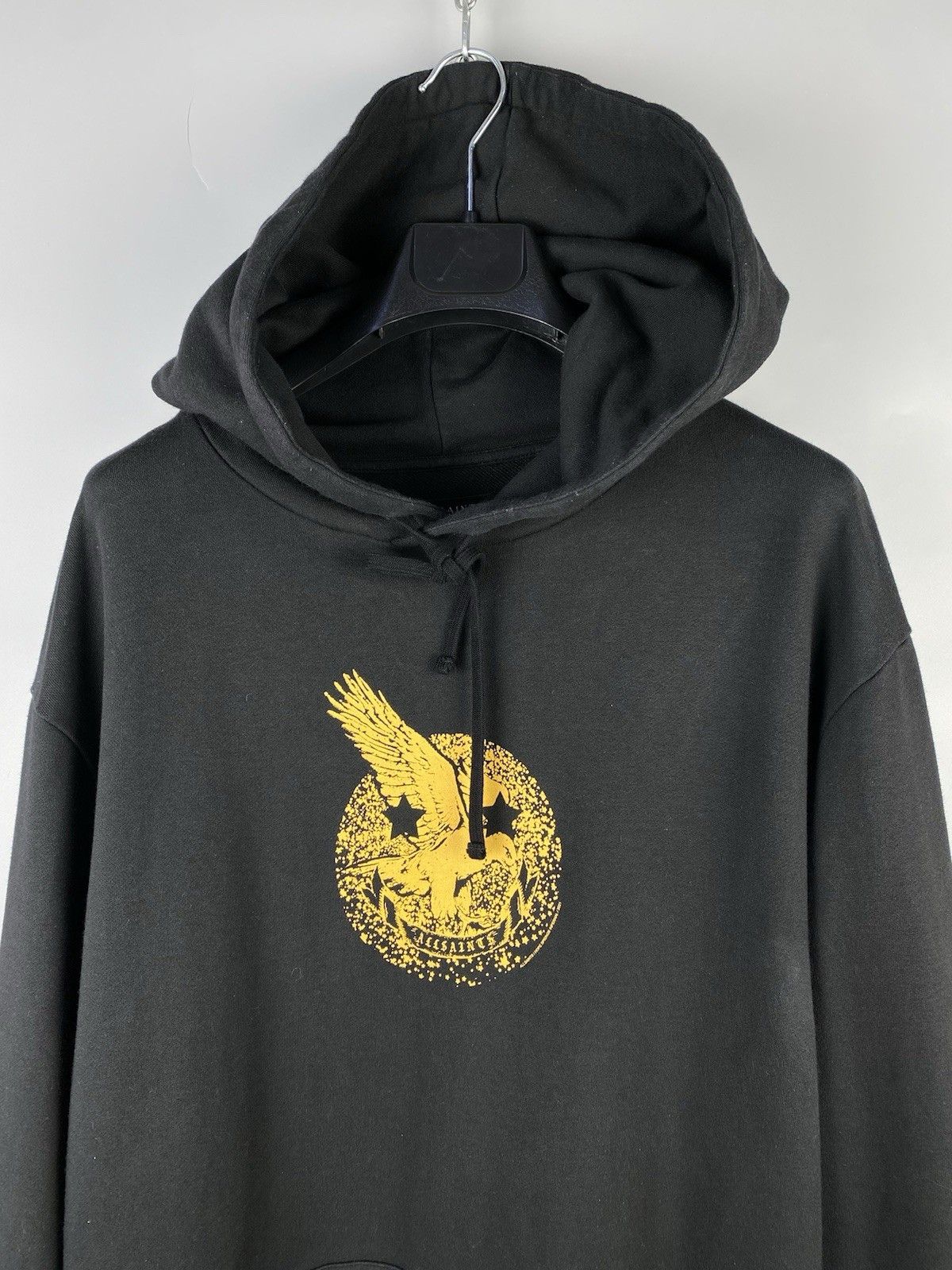 Allsaints Allsaints Black Acid Eagle Oth Printed Hoodie Size US XXL / EU 58 / 5 - 3 Thumbnail