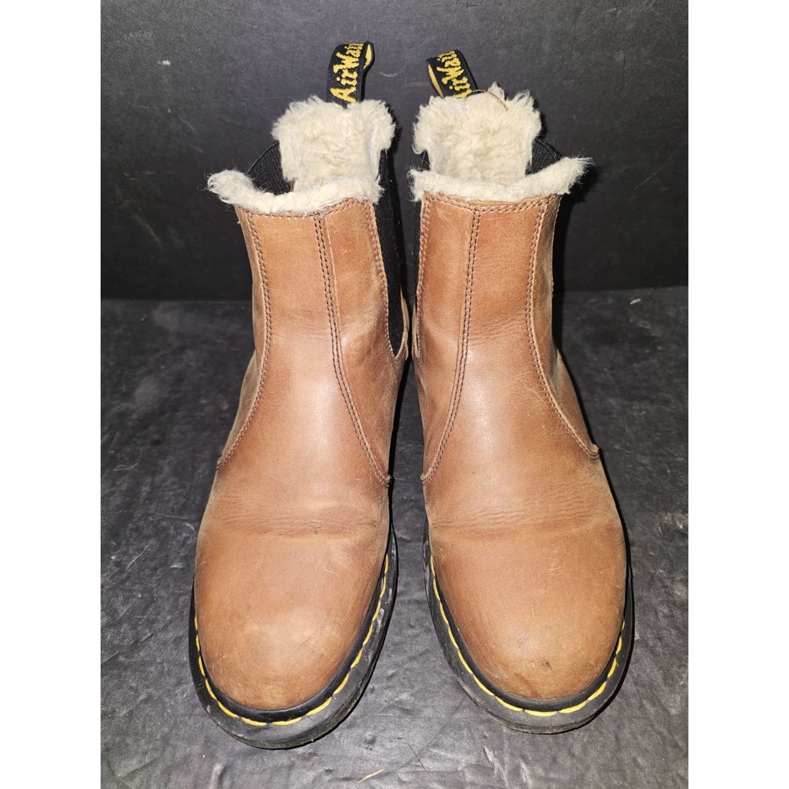 Dr. Martens Dr Martens Boots Chelsea 2976 Leonore Saddle Faux Fur Lined Slip-On Womens Sz 10 Size US 10 / IT 40 - 7 Thumbnail