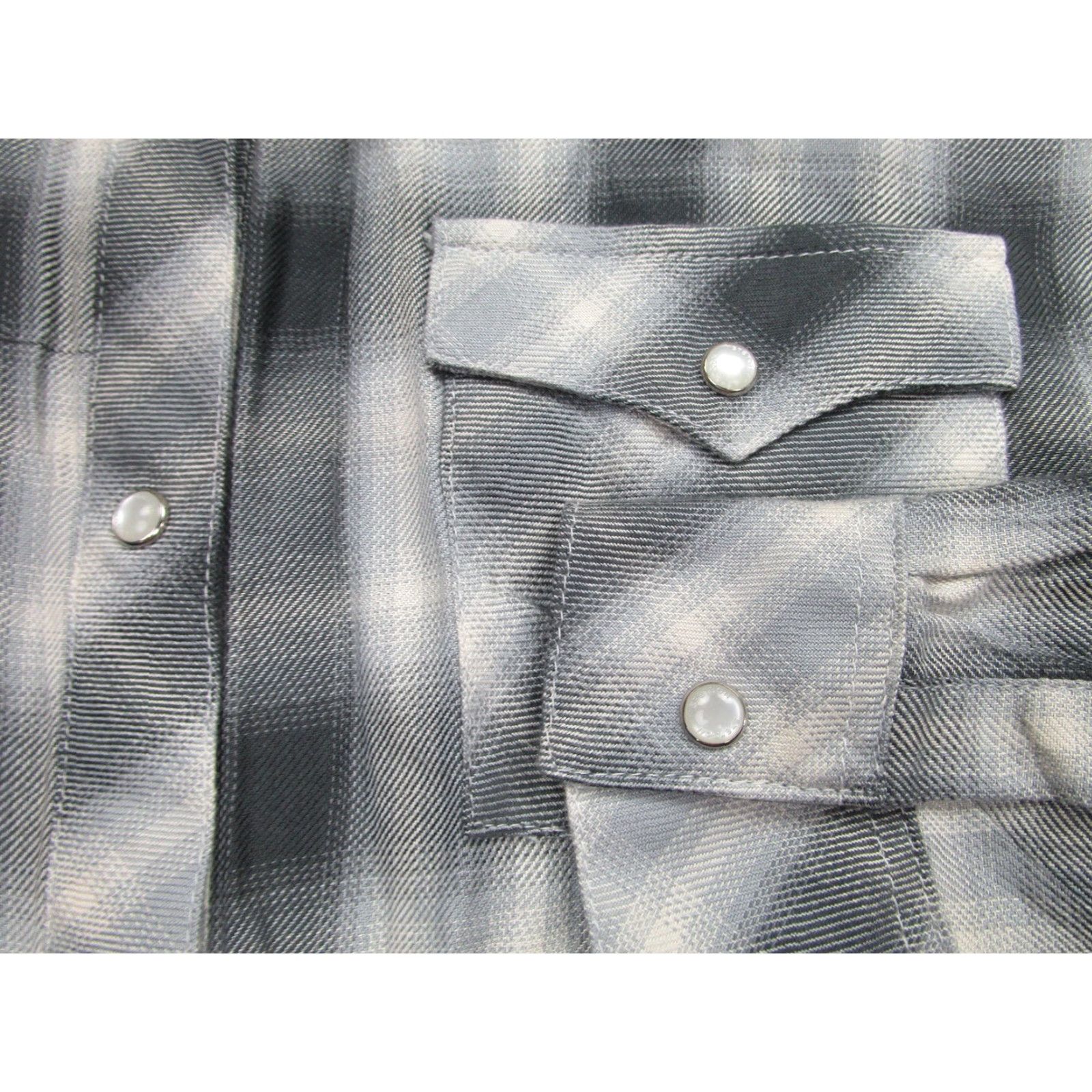 Stetson Stetson Shirt XS Gray Plaid Pearl Snap Western Button-Up 11-50-597-7033GY Womens Size XS / US 0-2 / IT 36-38 - 3 Thumbnail