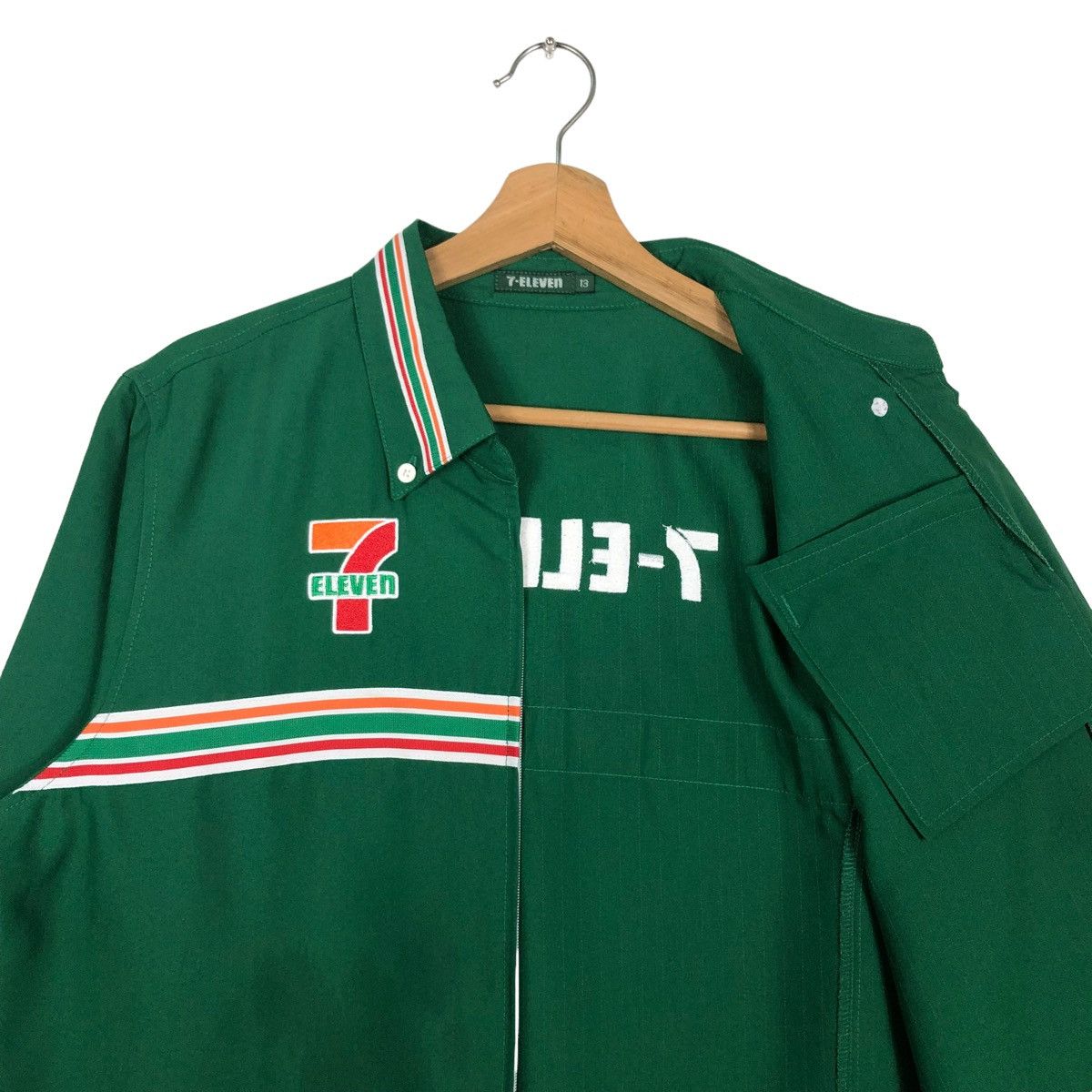 Japanese Brand 🔥LONG SLEEVE WORK VINTAGE 7-ELEVEN BIG LOGO JAPAN Size US M / EU 48-50 / 2 - 10 Thumbnail