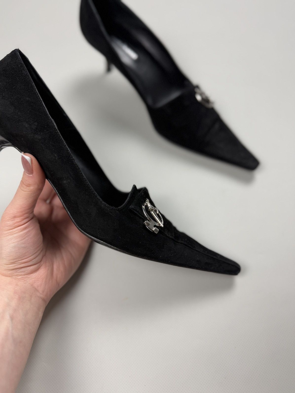 Paciotti Cesare Paciotti Dagger Suede Ladies Heels Size 39 / US 8 Size US 8 / IT 38 - 8 Thumbnail
