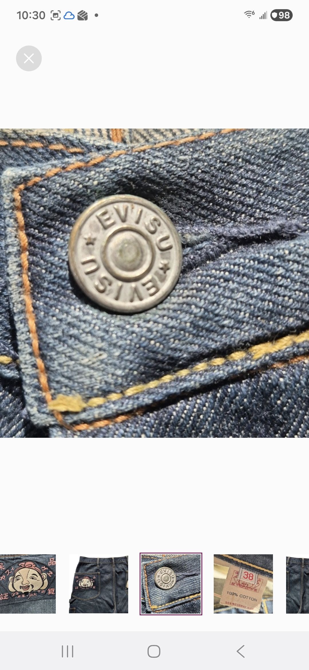 Evisu Vintage Evisu Denim Shorts Size US 38 / EU 54 - 8 Thumbnail