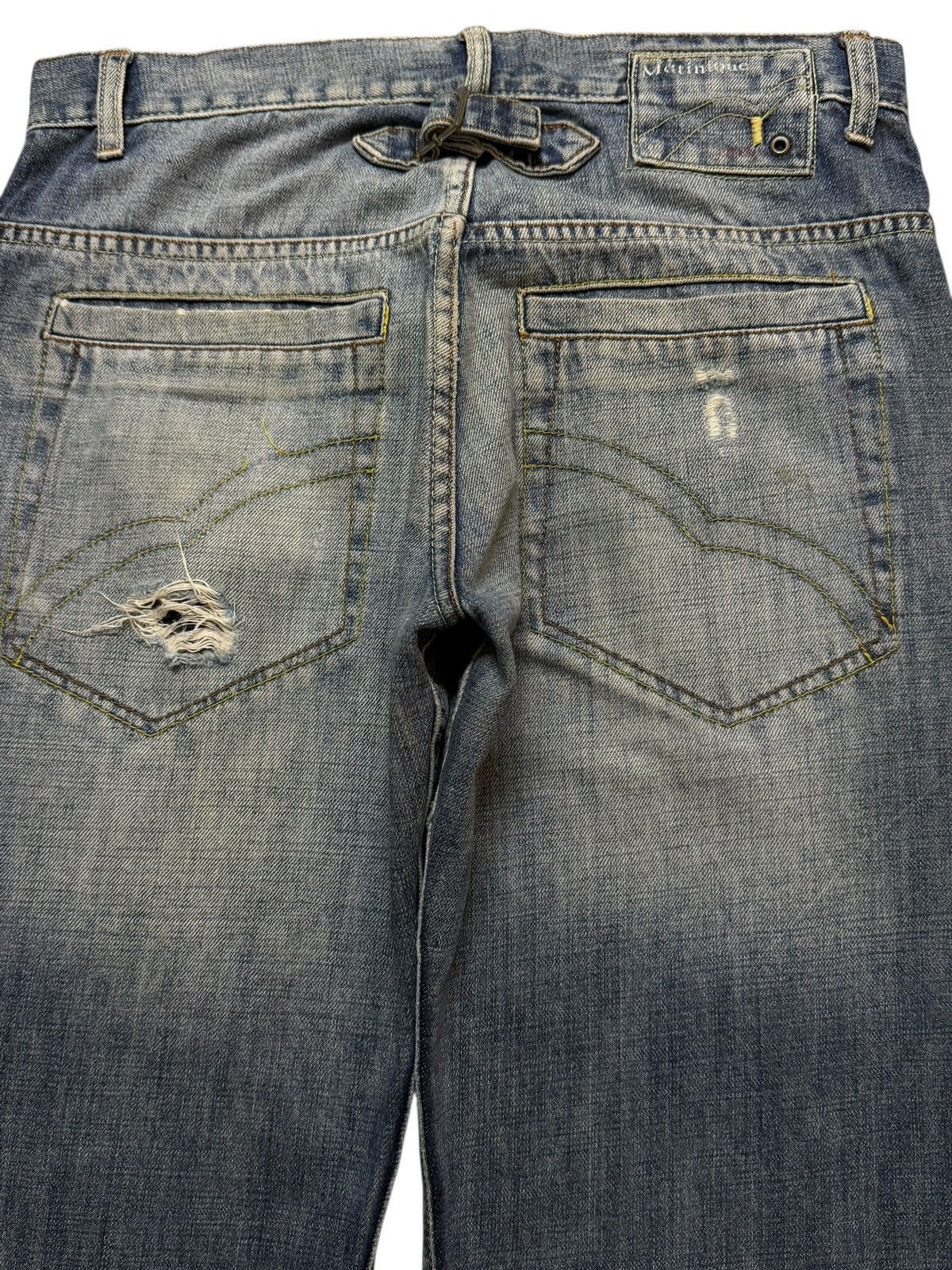14th Addiction Vintage Y2K Japanese Brand Blue Faded Wash Spiral Leg Baggy Size US 31 - 5 Thumbnail