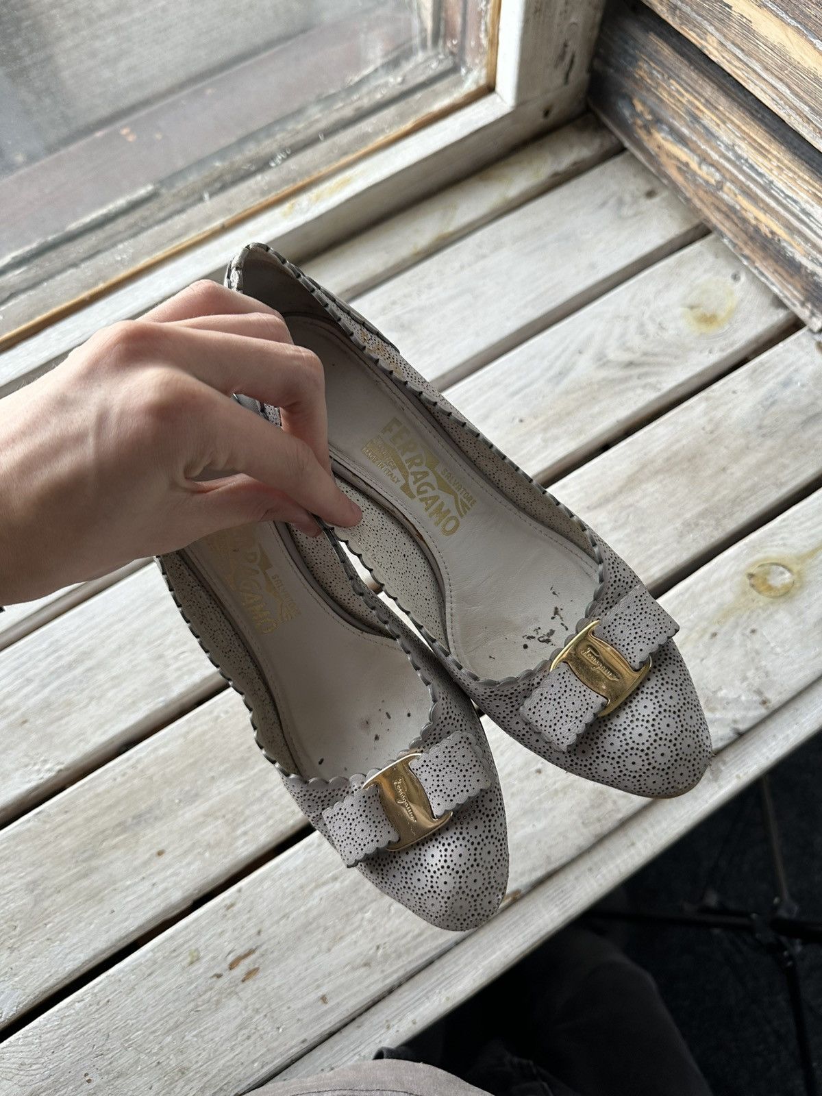Salvatore Ferragamo RARE❗️Salvatore Ferragamo Women Shoes flats heels Size US 8 / IT 38 - 18 Thumbnail