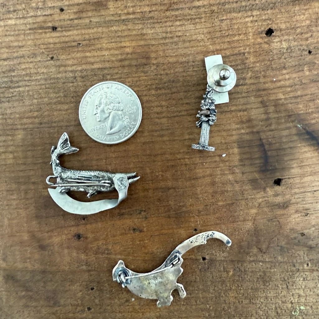 Vintage 3 Vintage Pewter Hat or Blazer Pins Size ONE SIZE - 8 Thumbnail