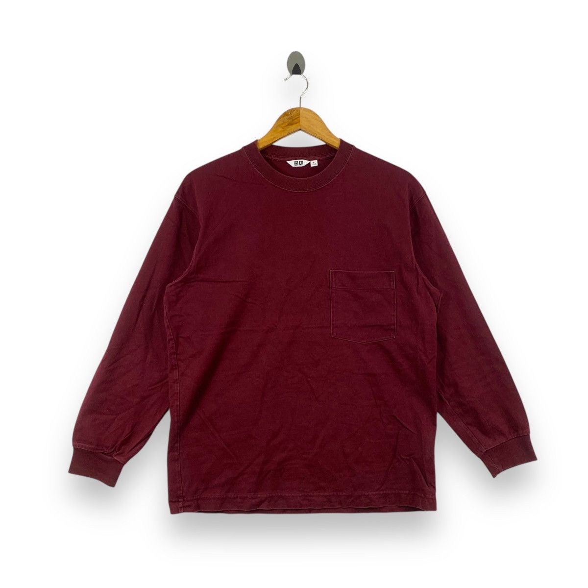LEMAIRE x UNIQLO COLLECTION Pocket Maroon Plain Tee Shirt
