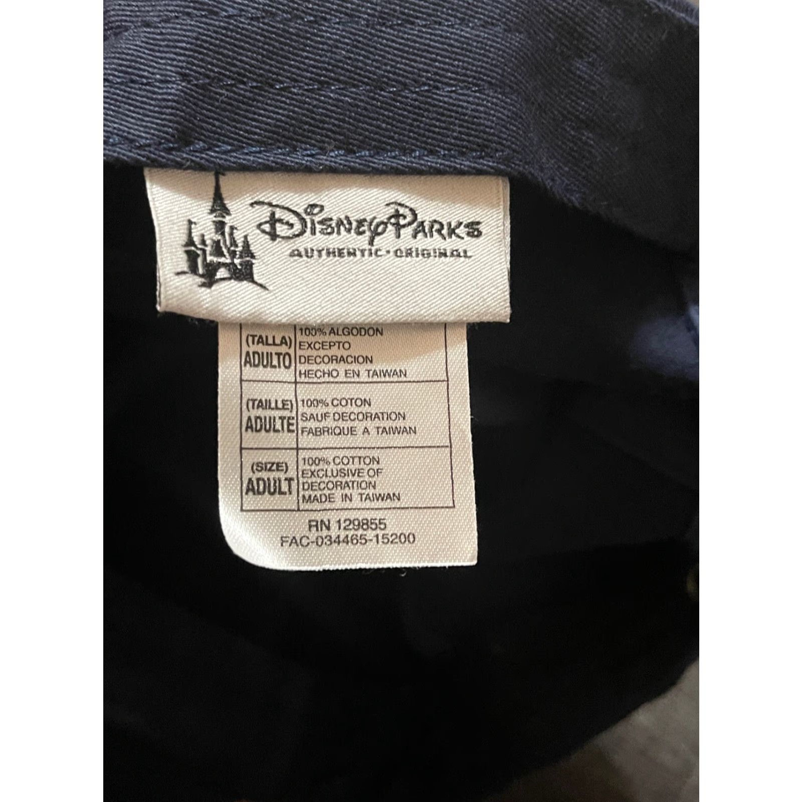 Disney VINTAGE Walt Disney World 71 Mickey Mouse Hat & Mickey Cap Navy Blue Adjustable Baseball Cap Men Adjustable Blue Disney Parks Authentic Cotton Mens Size ONE SIZE - 6 Thumbnail