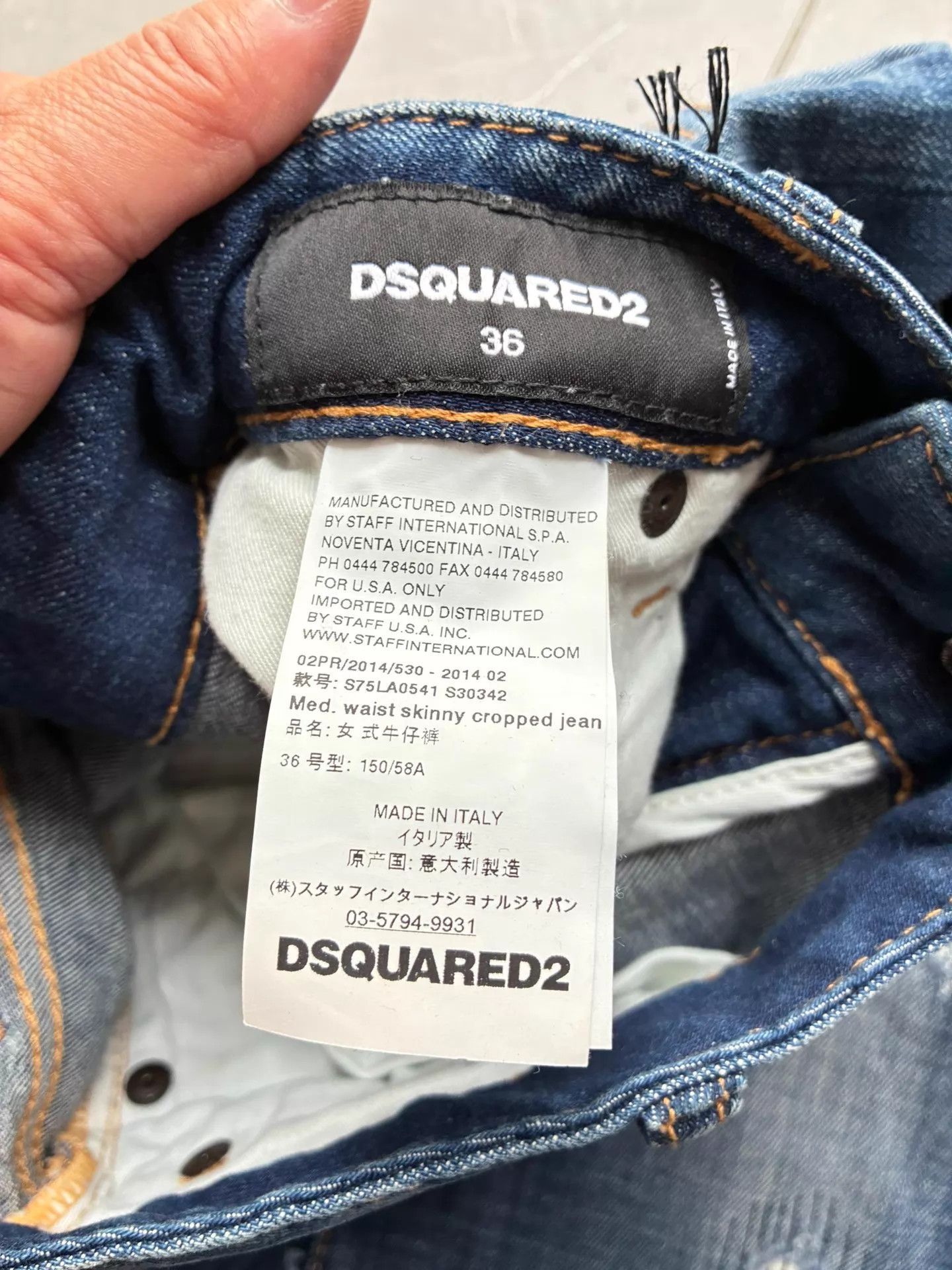 Dsquared2 DSQUARED2 NWT women's 36 distressed ripped jeans Size 25" / US 0 / IT 36 - 4 Thumbnail