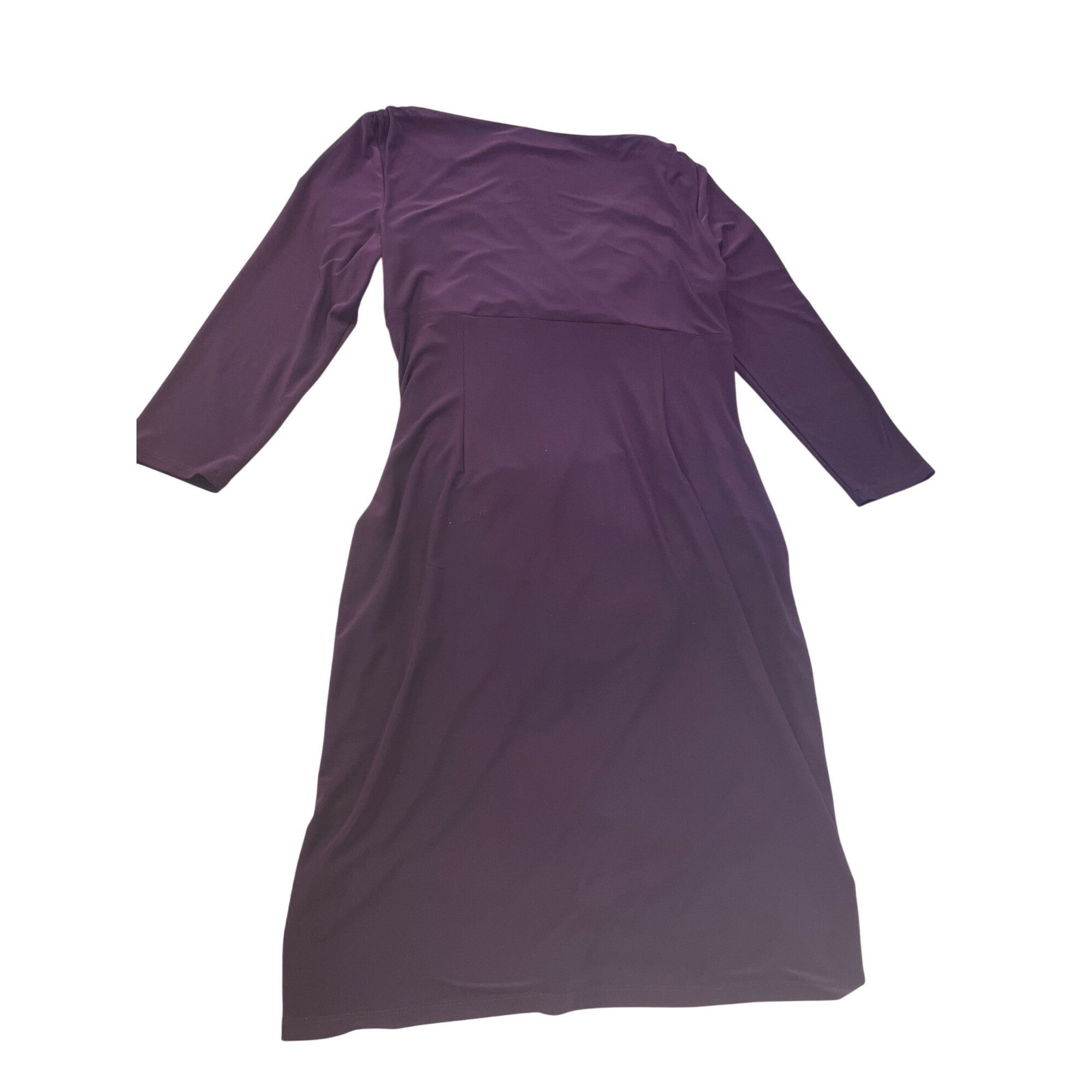 Lauren Ralph Lauren Lauren Ralph Lauren Womens burgandy Ruched max Dress Size 12 Size XL / US 12-14 / IT 48-50 - 9 Thumbnail
