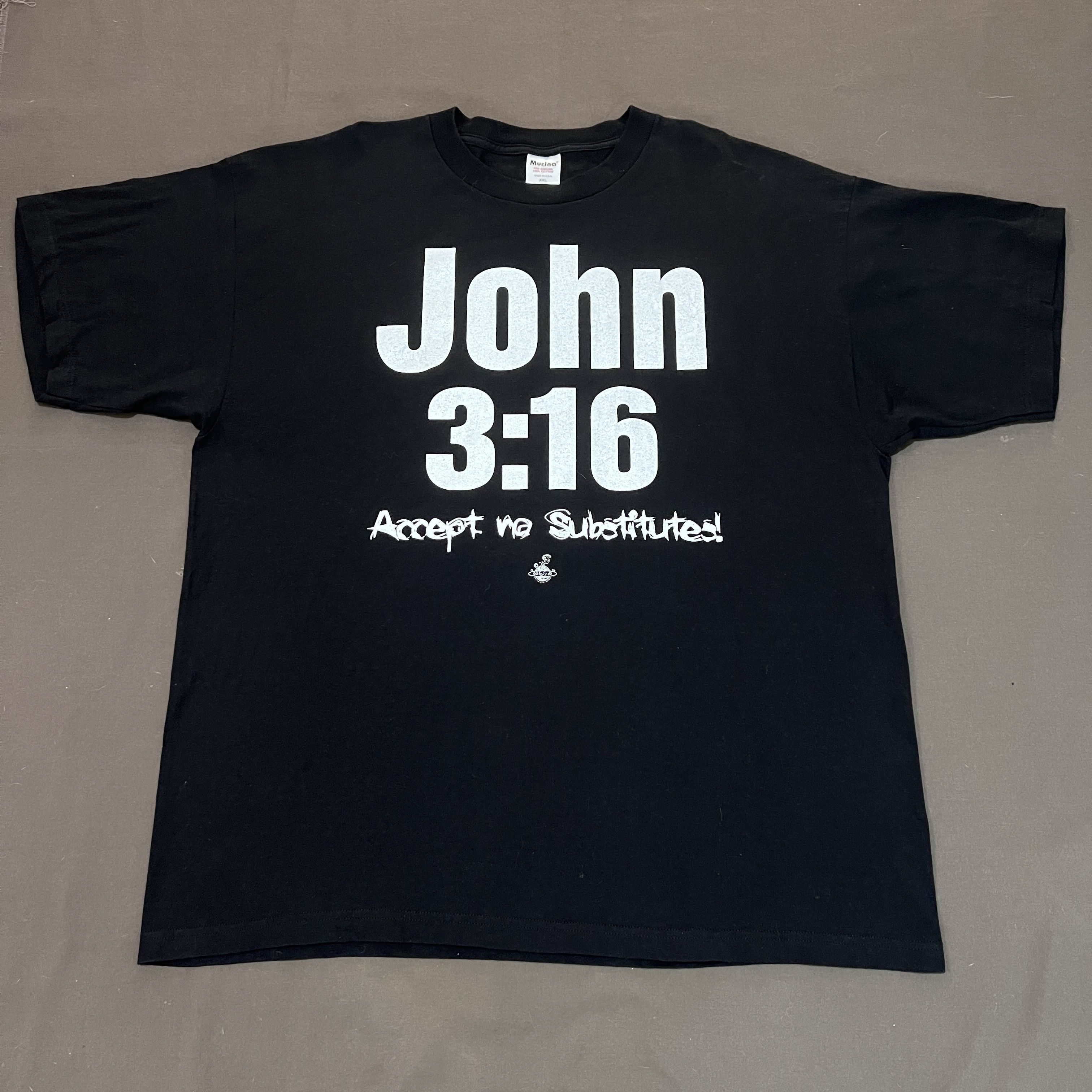 Vintage Vintage 90s 1998 John 3:16 Jesus Bible Holy Tee 2XL Size US XXL / EU 58 / 5 - 2 Thumbnail