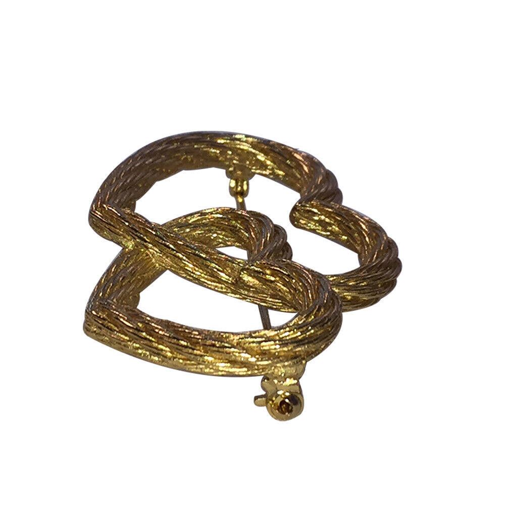 Dior Dior Twisted Rope Interlocking Double Heart Pin Size ONE SIZE - 3 Thumbnail