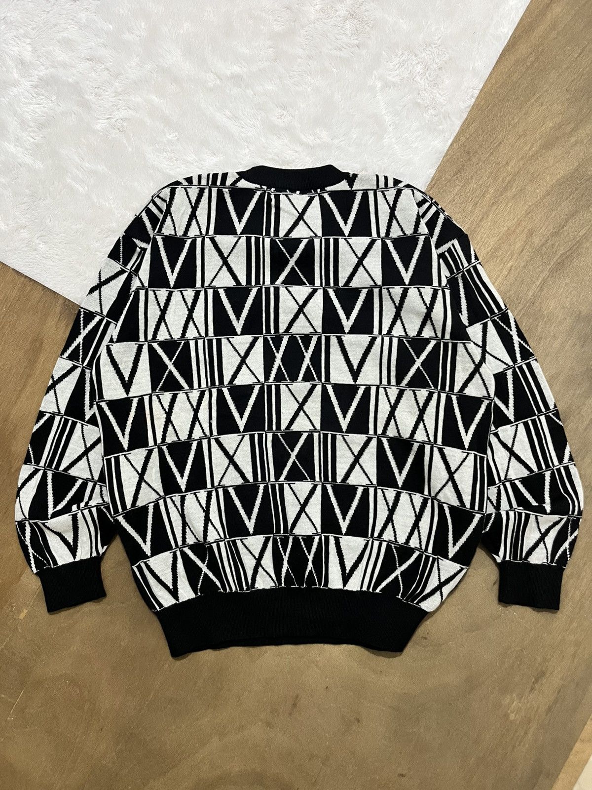 Other Vintage Gagman Japan Monogram Knit Sweater Black White XL Size US XL / EU 56 / 4 - 3 Thumbnail