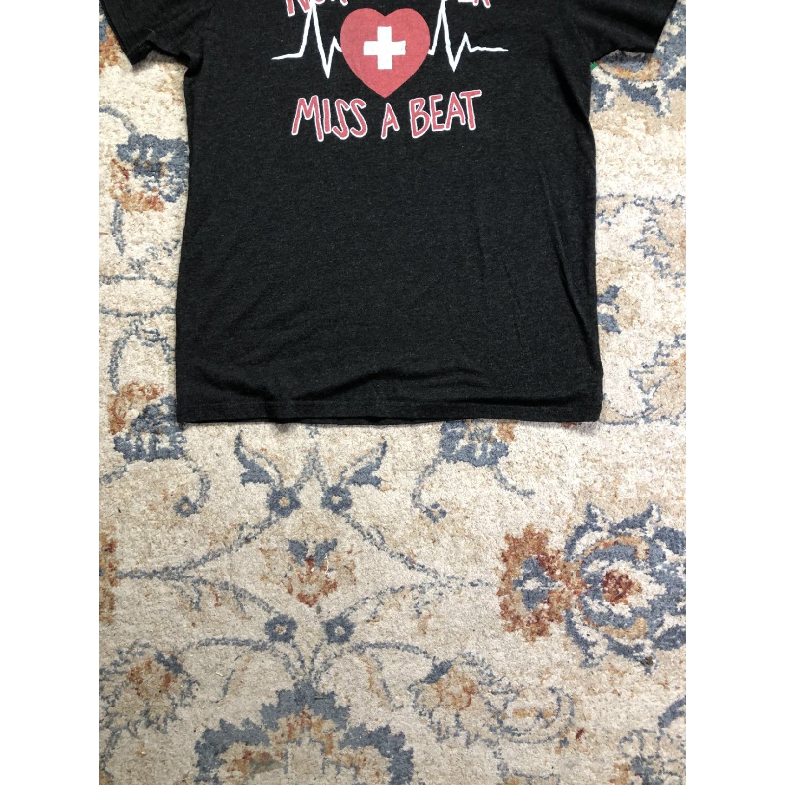 Vintage Homage Nurses Never Miss A Beat Shirt Mens Medium Gray Nurse Graphic Tee Medical Size US M / EU 48-50 / 2 - 6 Thumbnail