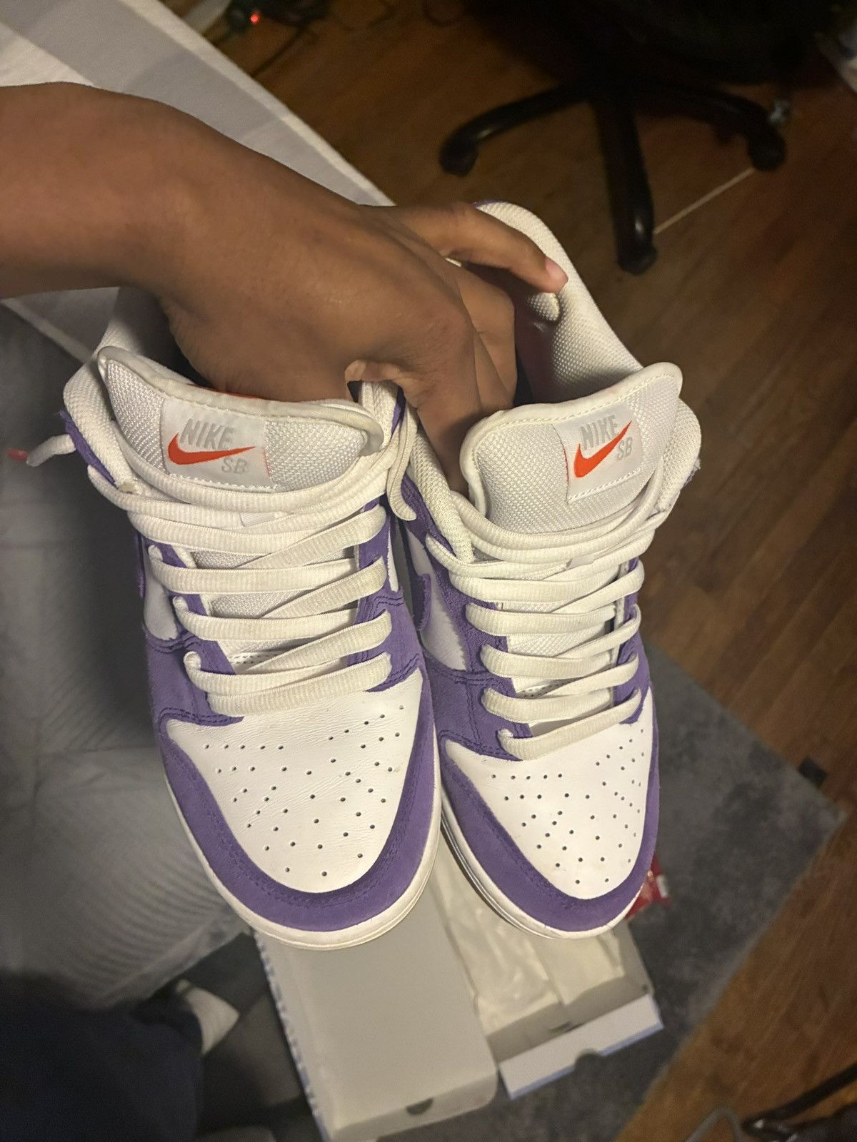 Nike SB Nike Dunk Low SB “Purple Suede” Size US 10 / EU 43 - 1 Thumbnail