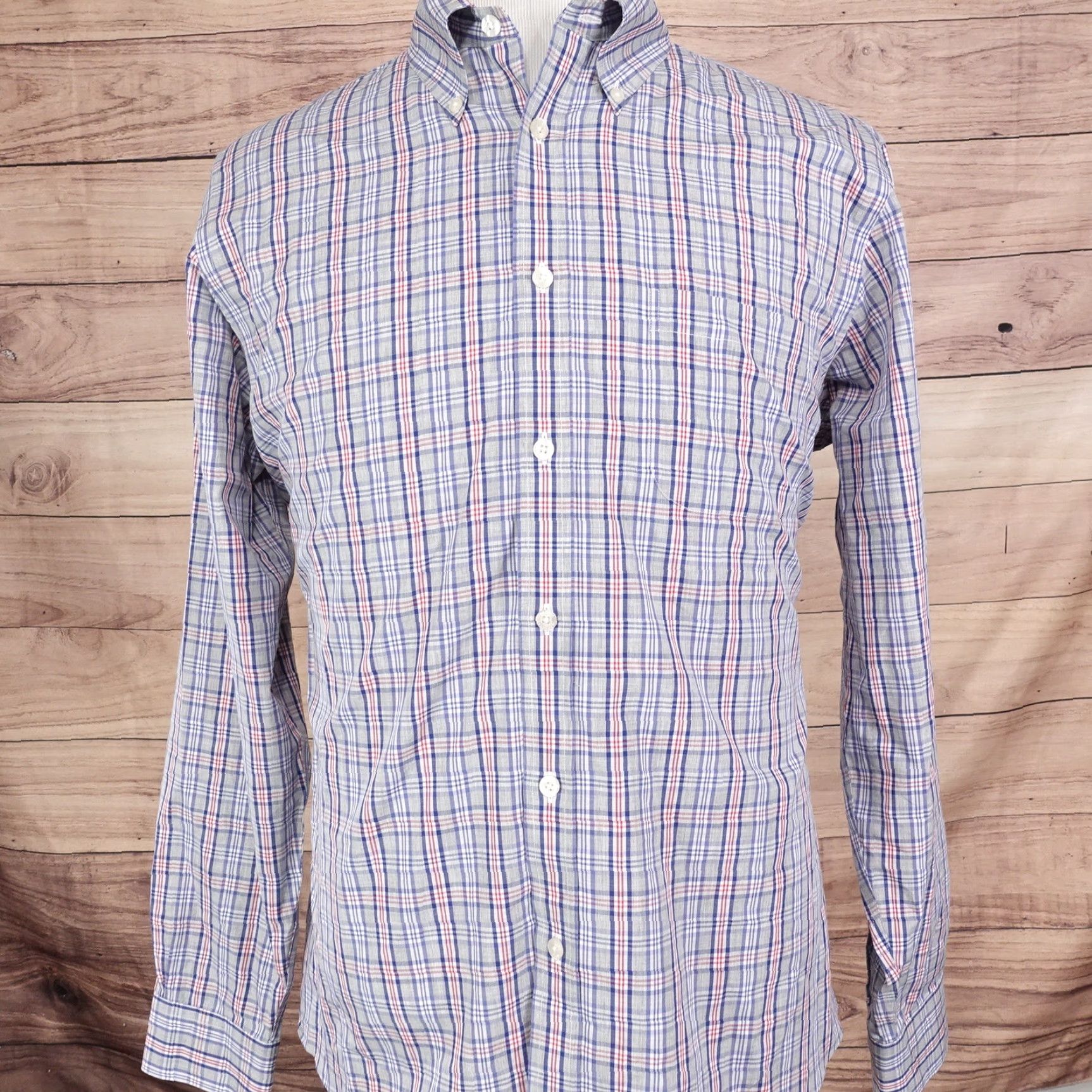 Brooks Brothers BROOKS BROTHERS REGENT FIT NON IRON SUPIMA COTTON GREY PLAID BUTTON UP SHIRT L Size US L / EU 52-54 / 3 - 3 Thumbnail