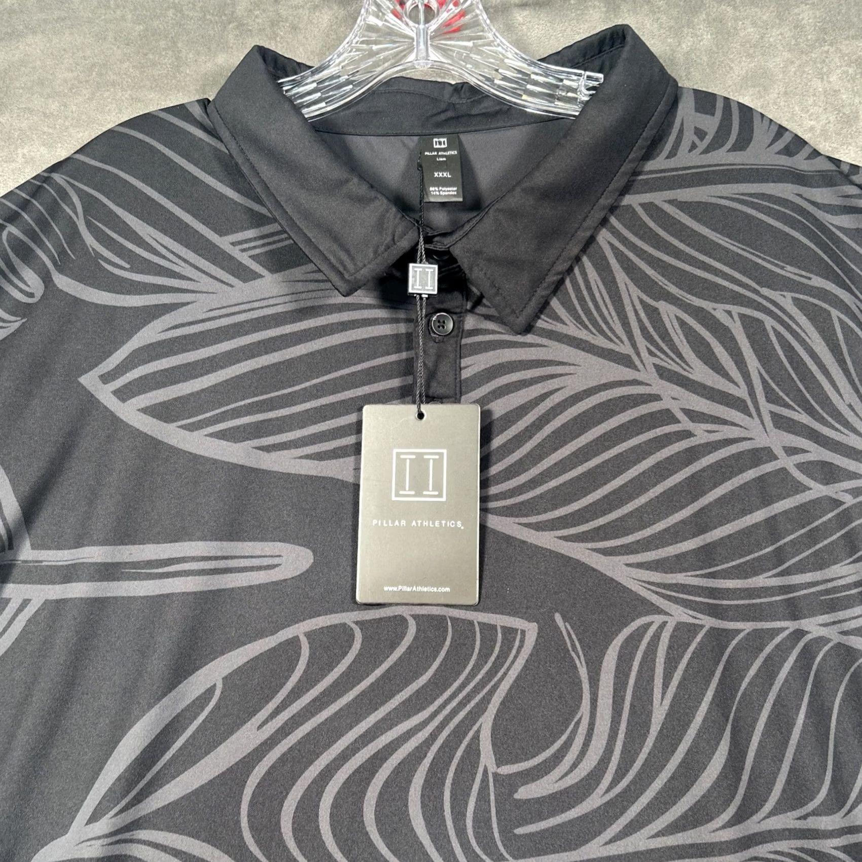 Vintage Pillar Athletics Golf Polo Four Way Stretch Black Size 3XL Mens Size US XXL / EU 58 / 5 - 2 Thumbnail