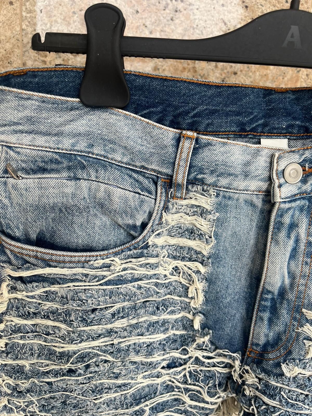 Alyx × Blackmeans 6 Pocket Blackmeans Distressed & Frayed Denim in Blue Size US 36 / EU 52 - 5 Thumbnail