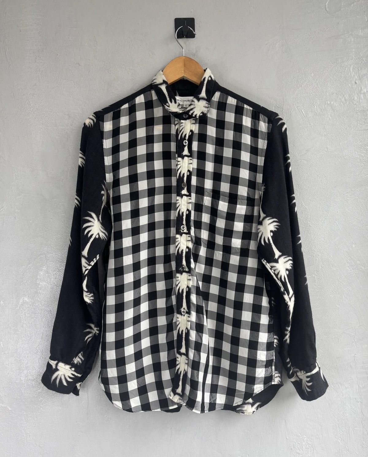 Comme des Garcons × Comme des Garcons SHIRT Comme Des Garcons SHIRT Palm Tree Print Hybrid Shirt Size US S / EU 44-46 / 1 - 1 Thumbnail