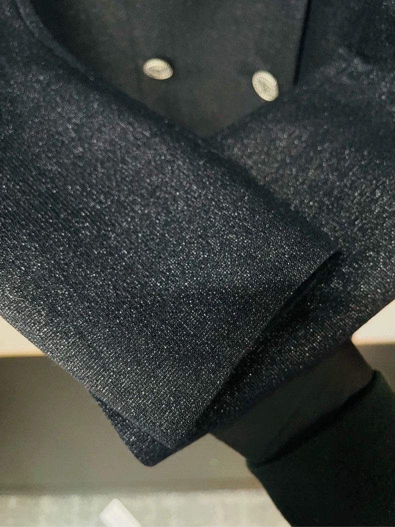 Chanel Chanel Hamburger series dark blue double-breasted wool jack Size M / US 6-8 / IT 42-44 - 4 Thumbnail