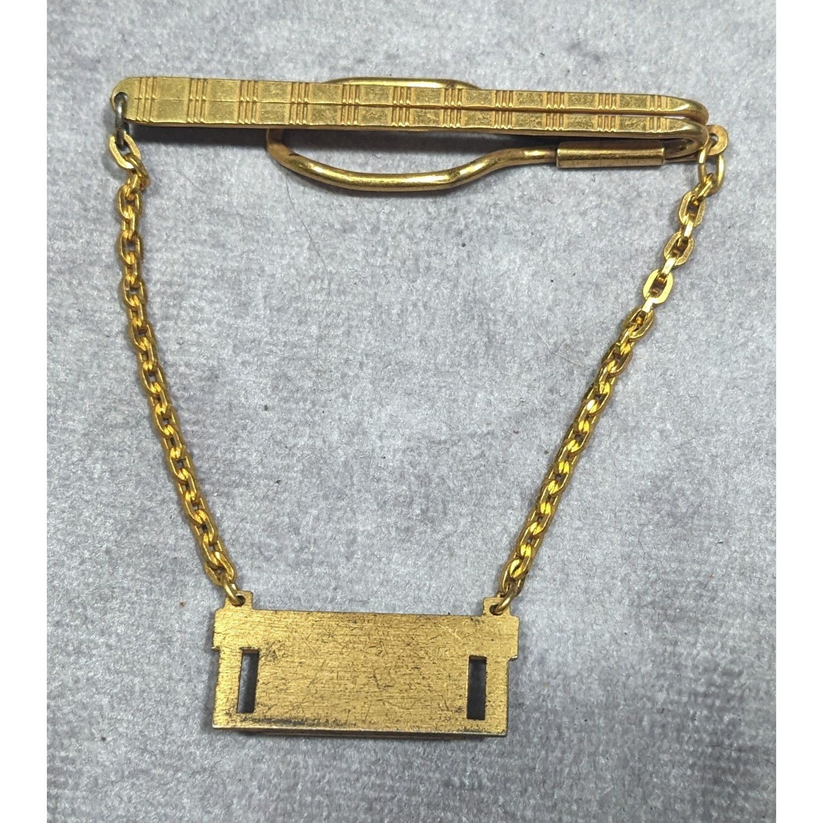 Other Vintage Hicock AG Initial Gold Tone Tie Bar With Chain Made Size ONE SIZE - 4 Thumbnail