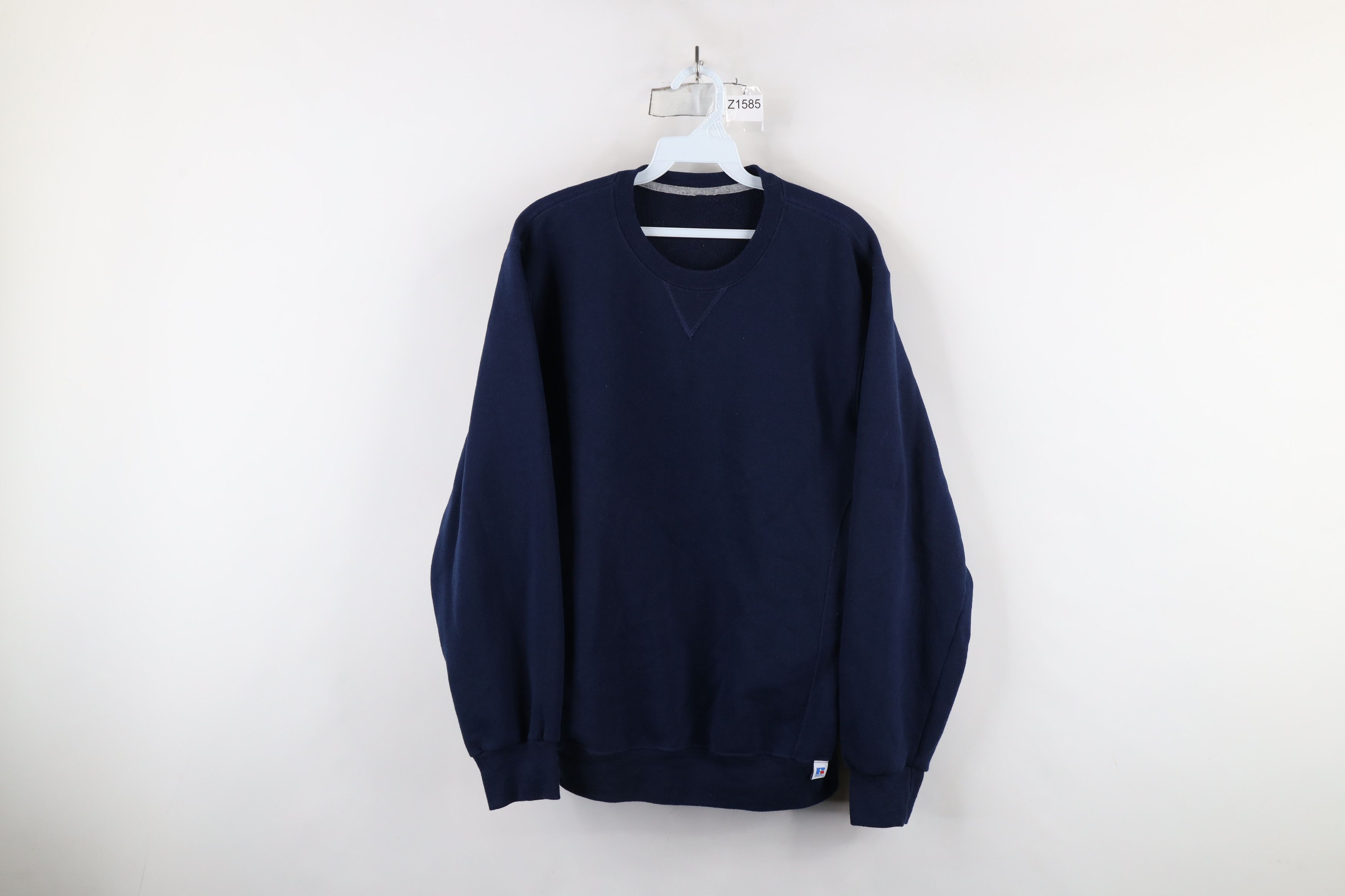 Russell Athletic × Vintage Vintage 90s Russell Athletic Blank Crewneck Sweatshirt Blue Size US M / EU 48-50 / 2 - 1 Thumbnail