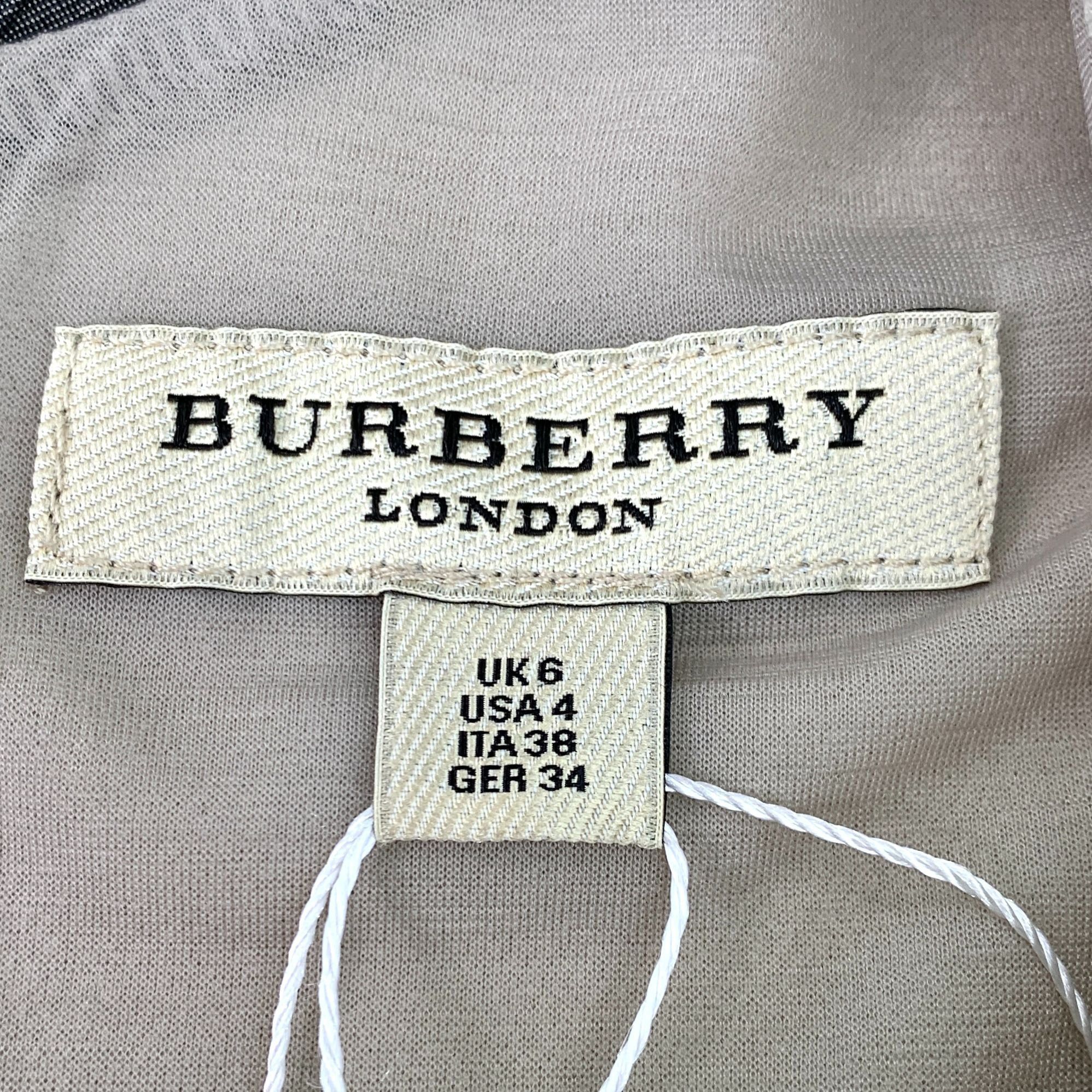Burberry [Burberry] Apricot V-Neck Zip Short Sleeve Dress 38 Size XS / US 0-2 / IT 36-38 - 2 Thumbnail