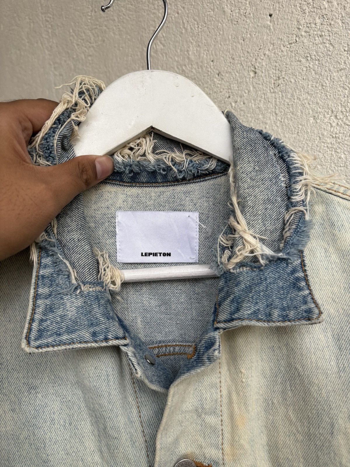 Balenciaga 2000s Lepeiton distressed denim biker jacket y2k style Size US M / EU 48-50 / 2 - 8 Thumbnail