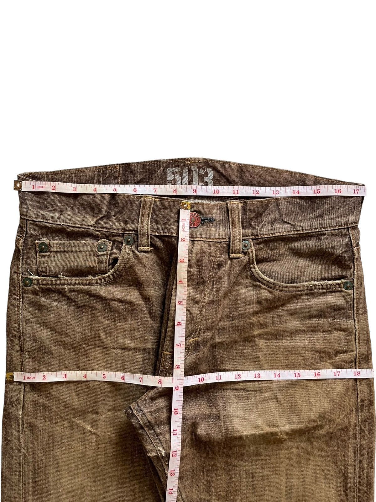Edwin Vintage Japanese Edwin Rusty Wash Distressed Baggy Jeans Size US 35 - 11 Thumbnail