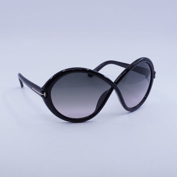 Tom Ford Tom Ford Jada FT1070 01B Sunglasses Black Geometric Frame Size ONE SIZE - 1 Thumbnail